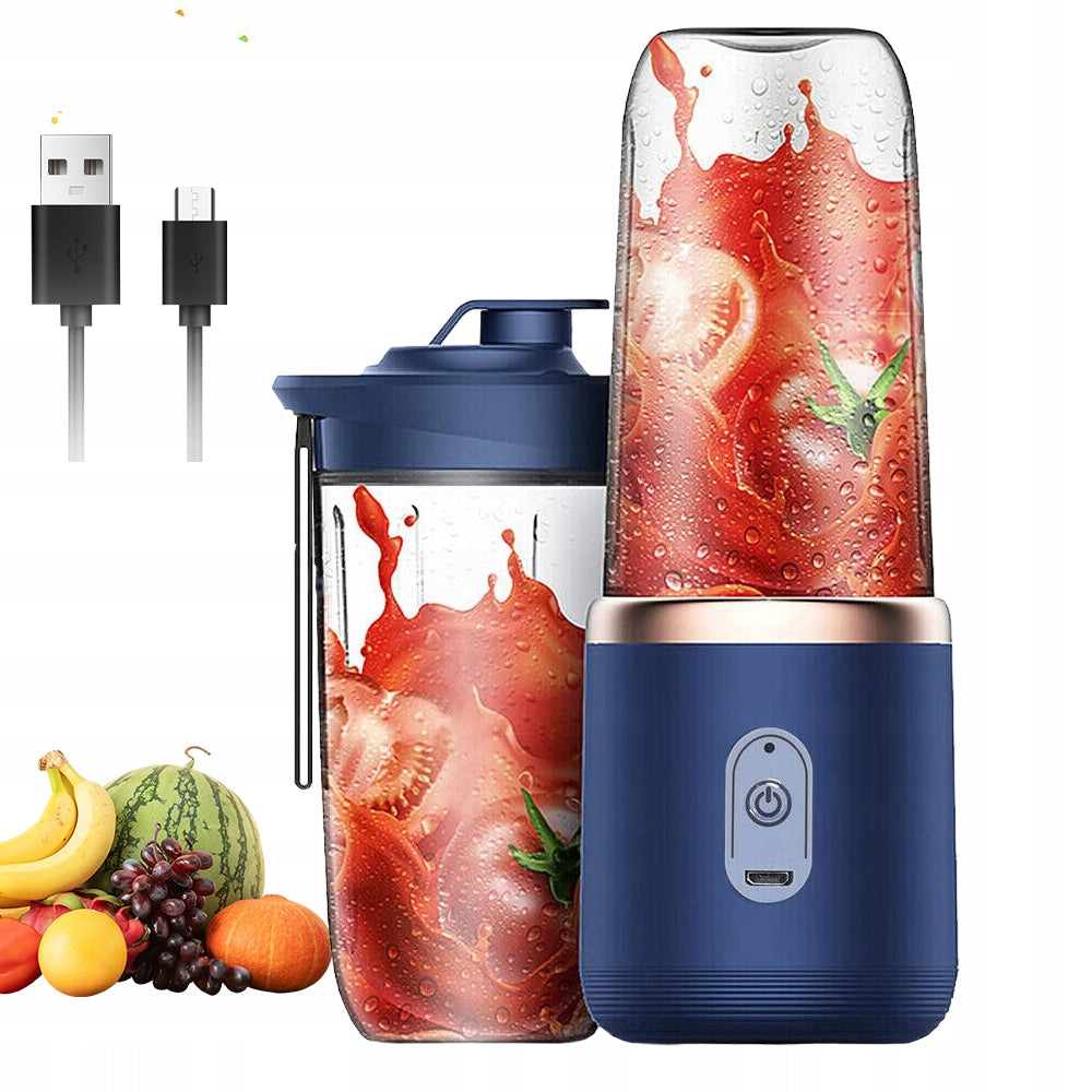 TRAVEL BLENDER PORTABLE MIXER + 2 CUPS JUICER SAFETY