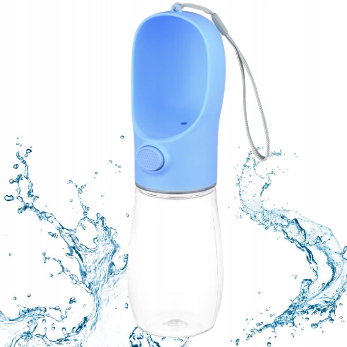 TRAVEL BOTTLE FOR DOGS PORTABLE BOWL WATER BOTTLE DRIER 450ml blue Brand Lalazoo