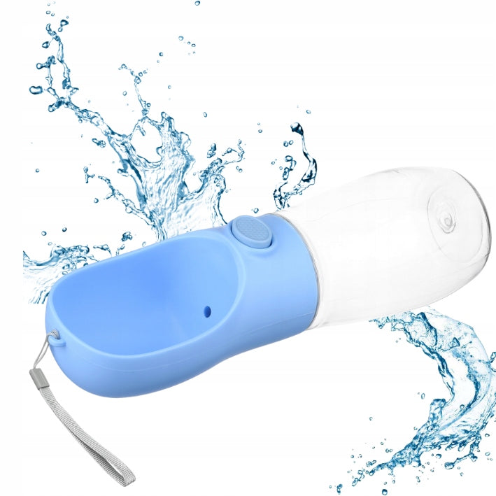 TRAVEL BOTTLE FOR DOGS PORTABLE BOWL WATER BOTTLE DRIER 450ml blue Capacity 0.45 l