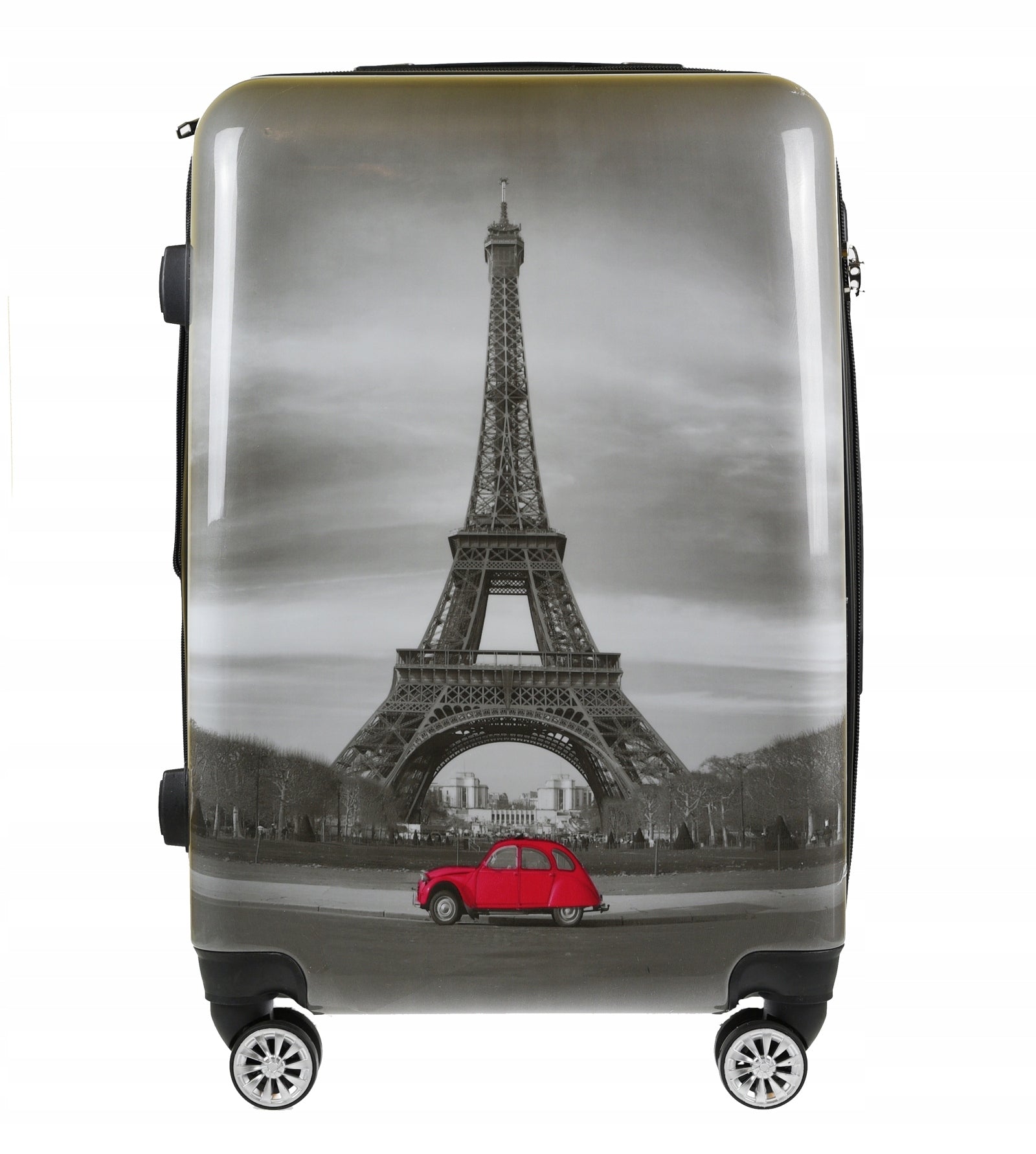 TRAVEL CASE BLACK AND WHITE MEDIUM EIFFEL TOWER MADISSON COMBINATION LOCK