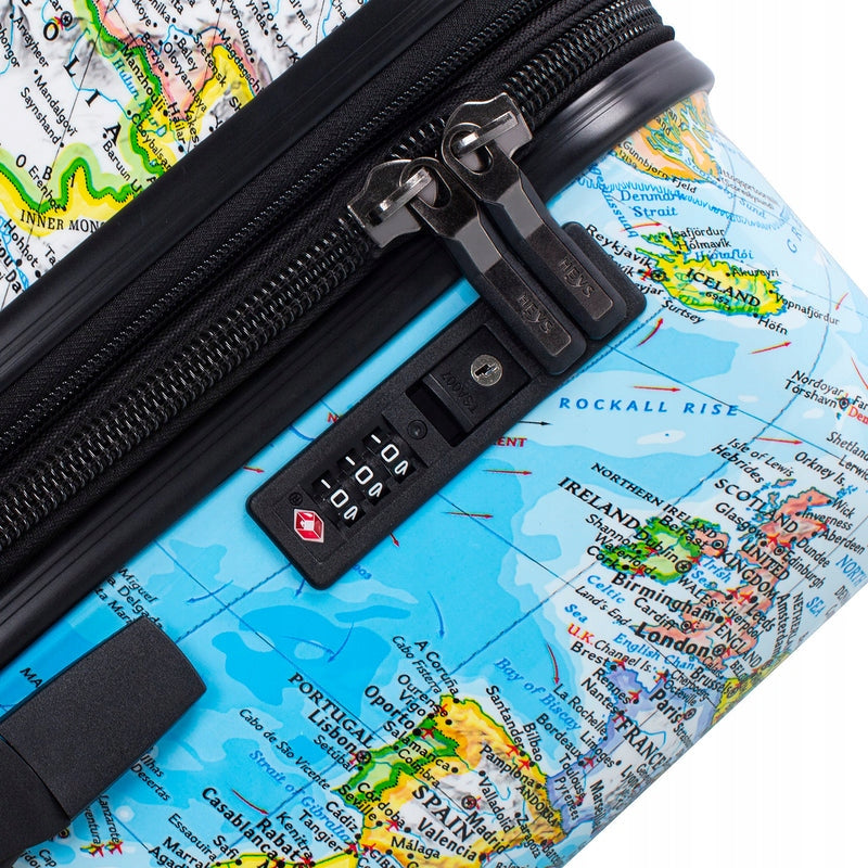 TRAVEL CASE LARGE WORLD MAP BLUE HEYS CANADA EXCLUSIVE Depth (shorter edge) 30 cm
