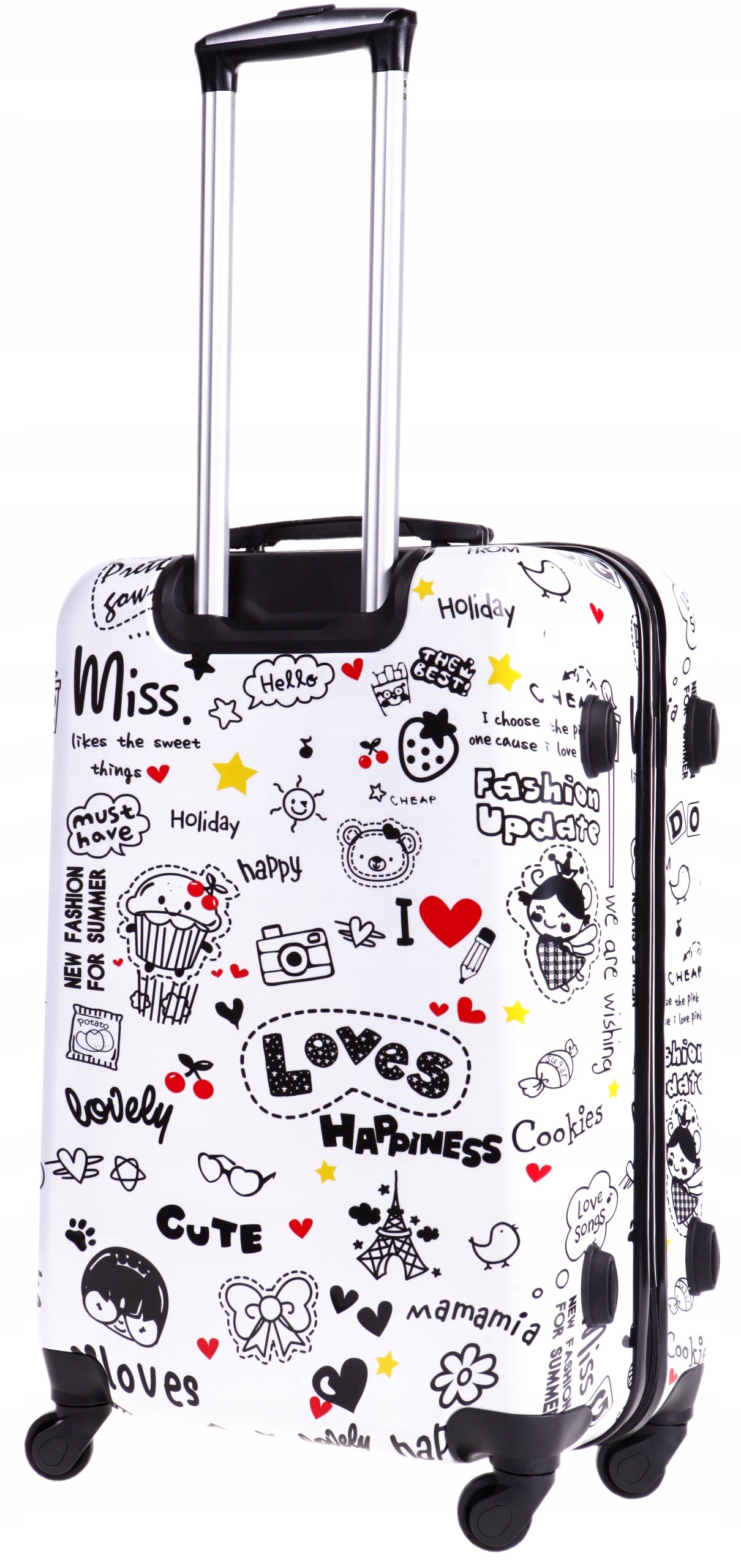 TRAVEL CASE SIZE MEDIUM M 60L 4WHEELS SUITCASE BAGIA POLYCARBON COLORS Height 67 cm