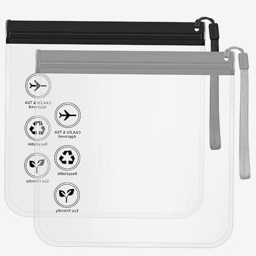 TRAVEL COSMETIC BAG TRANSPARENT PVC WATERPROOF HOLDER SET OF 4