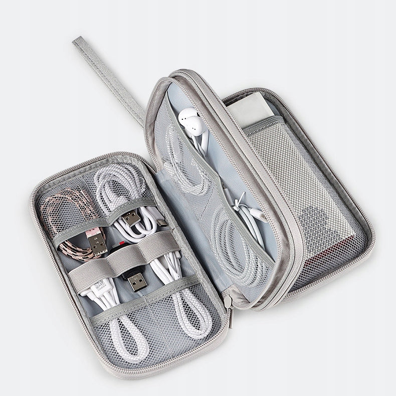 TRAVEL ORGANIZER CASE CHARGER CABLE COVER CAPACIOUS WIRES Brand Zgeer