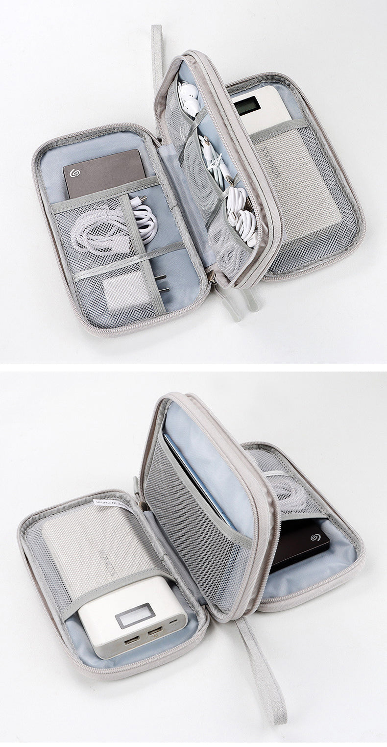 TRAVEL ORGANIZER CASE CHARGER CABLE COVER CAPACIOUS WIRES Model ZGEER BUGUUB