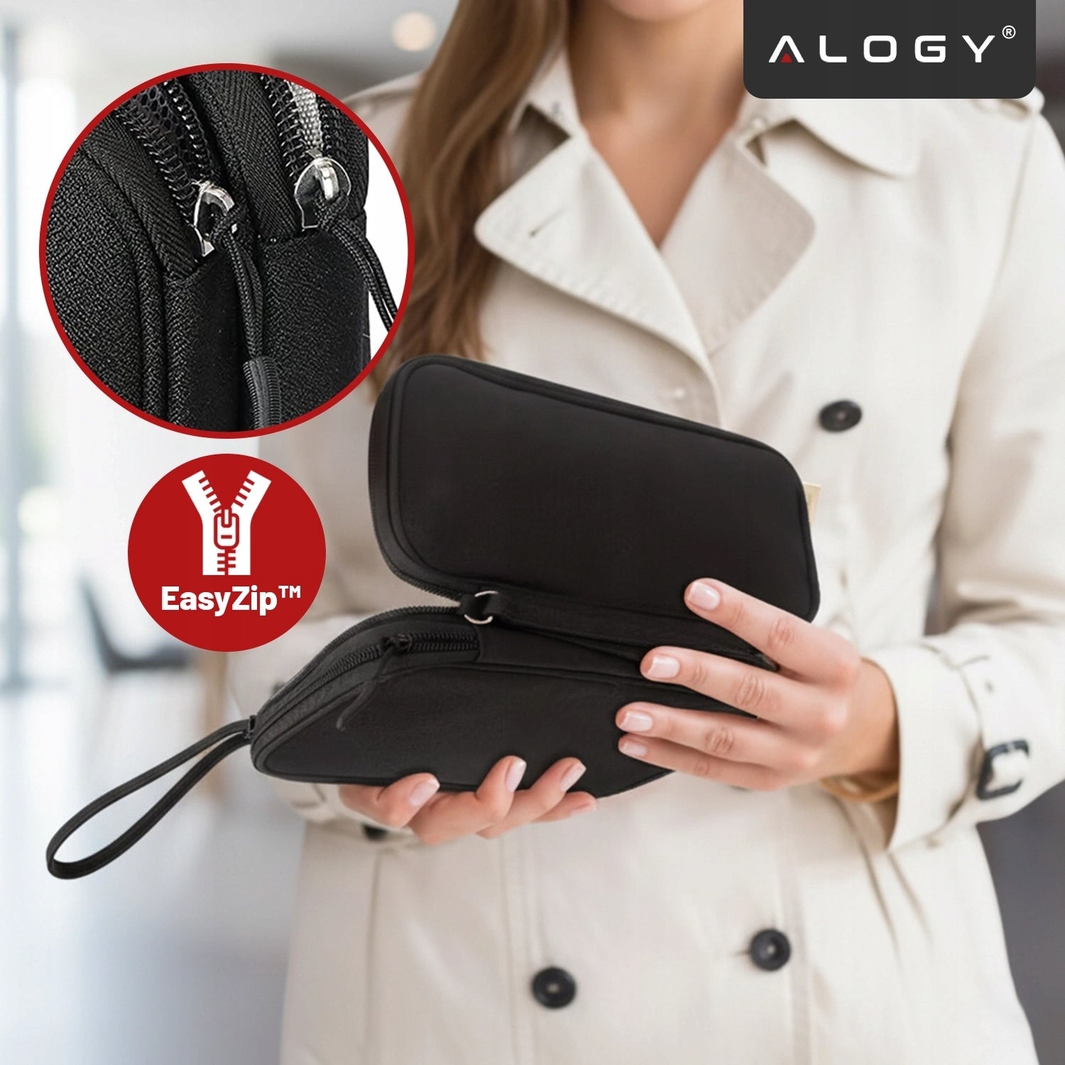 TRAVEL ORGANIZER COVER CABLE BAG CHARGER ELECTRONICS CASE XL Product weight with unit packaging 0.119 kg