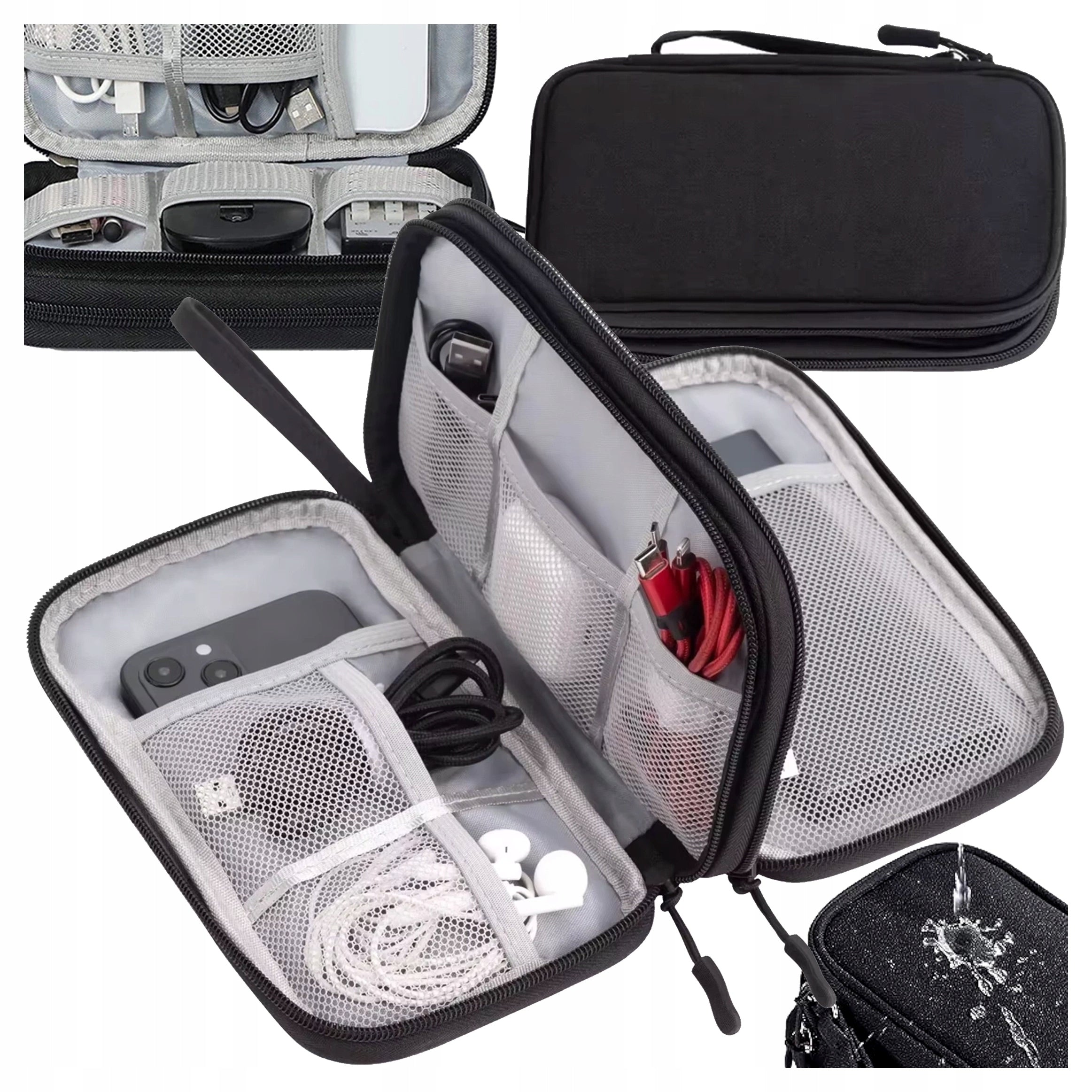 TRAVEL ORGANIZER COVER CABLE BAG CHARGER ELECTRONICS CASE XL