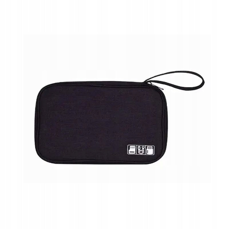 TRAVEL ORGANIZER FOR CHARGER CABLES POUCH FOR SUITCASE BAGS BLACK Packaging status original