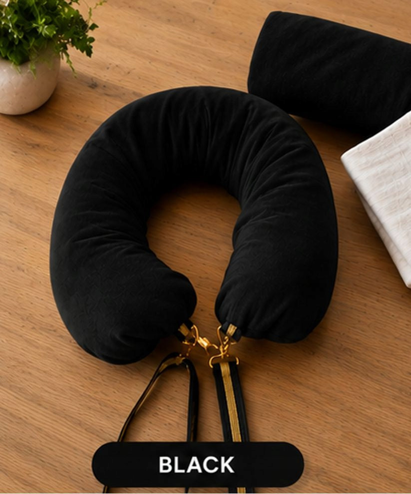 TRAVEL PILLOW TOURIST CROISSANT FOR AIRPLANE NECK STORAGE FOR CLOTHES Manufacturer code Zagłówki