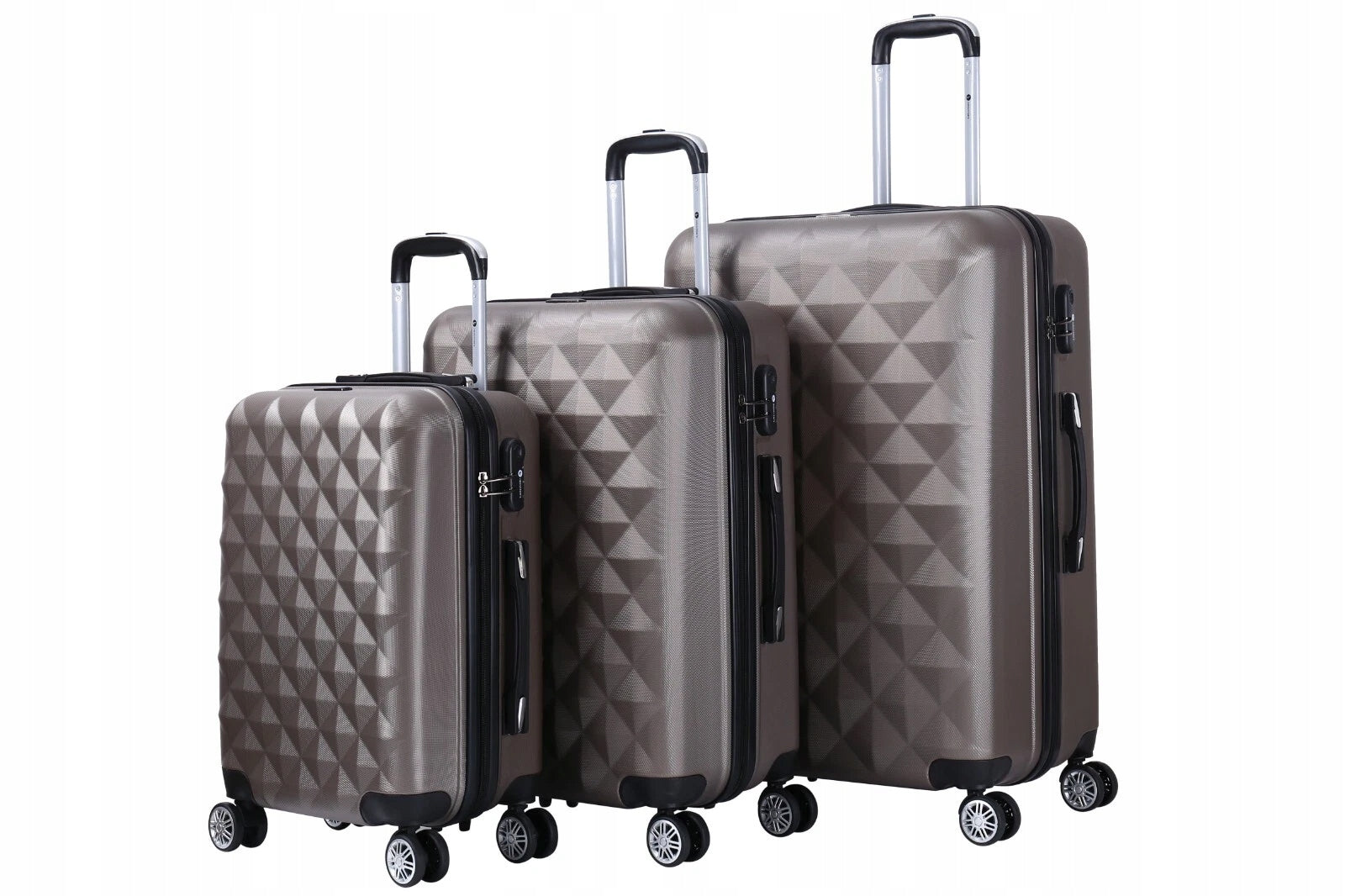 TRAVEL SUITCASE ON WHEELS LUGGAGE ABS HARD BAG STRONG L Brand no brand