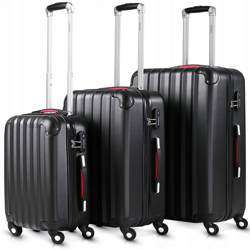 TRAVEL SUITCASE ON WHEELS SET 3in1 LIGHTWEIGHT