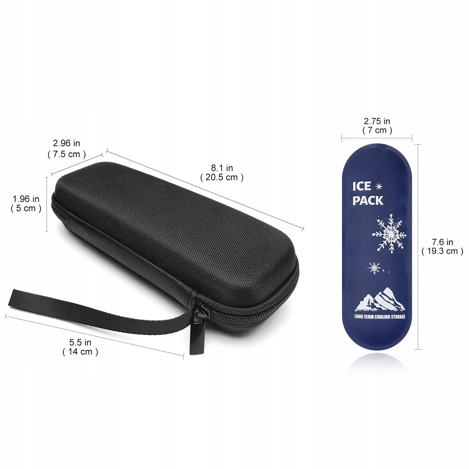 TRAVEL THERMAL INSULATION MEDICINE BAG+2 CARTRIDGES Packaging status original