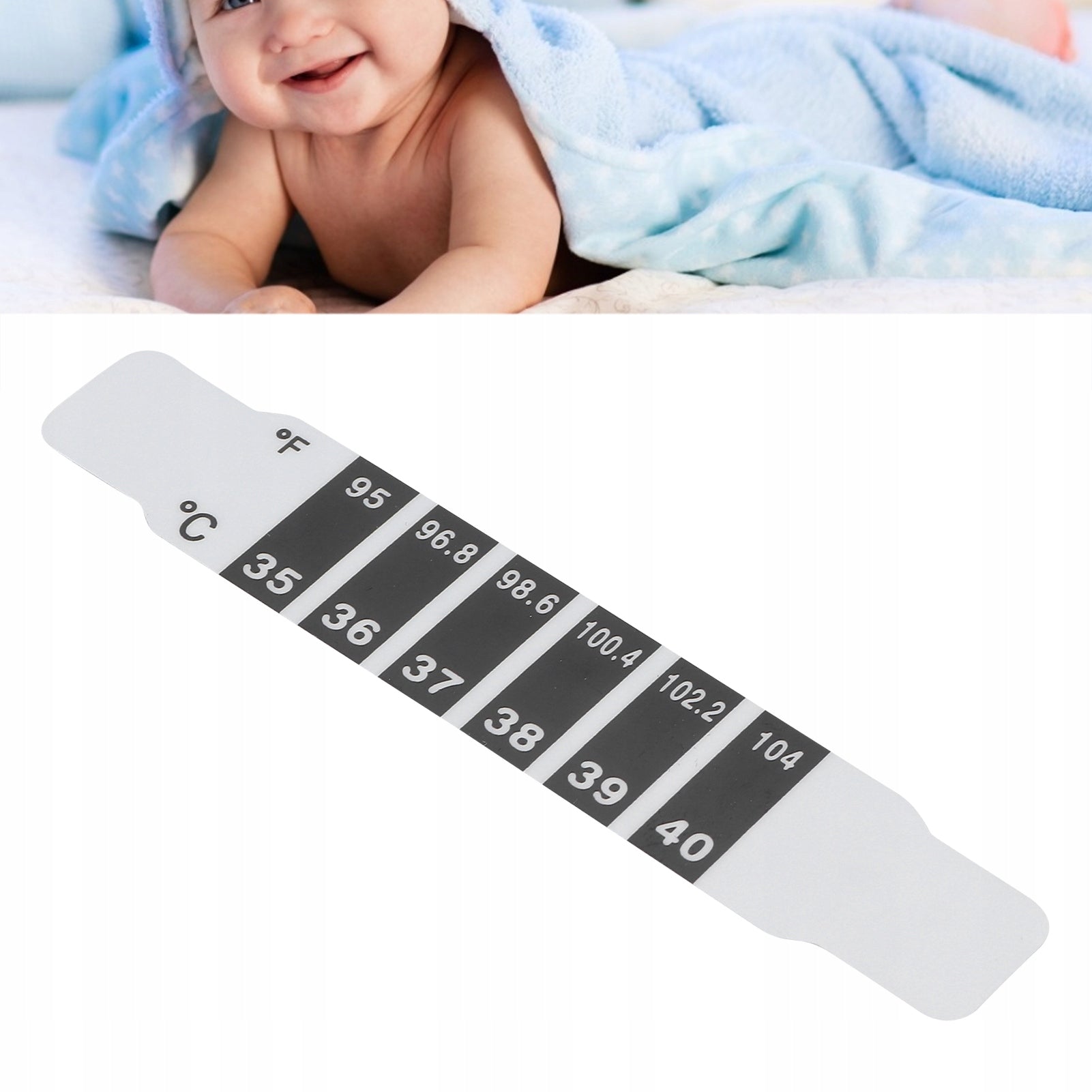 TRAVEL THERMOMETER FEVER INDICATOR TEMPERATURE SCALE IN DEGREES C AND F Medical device no