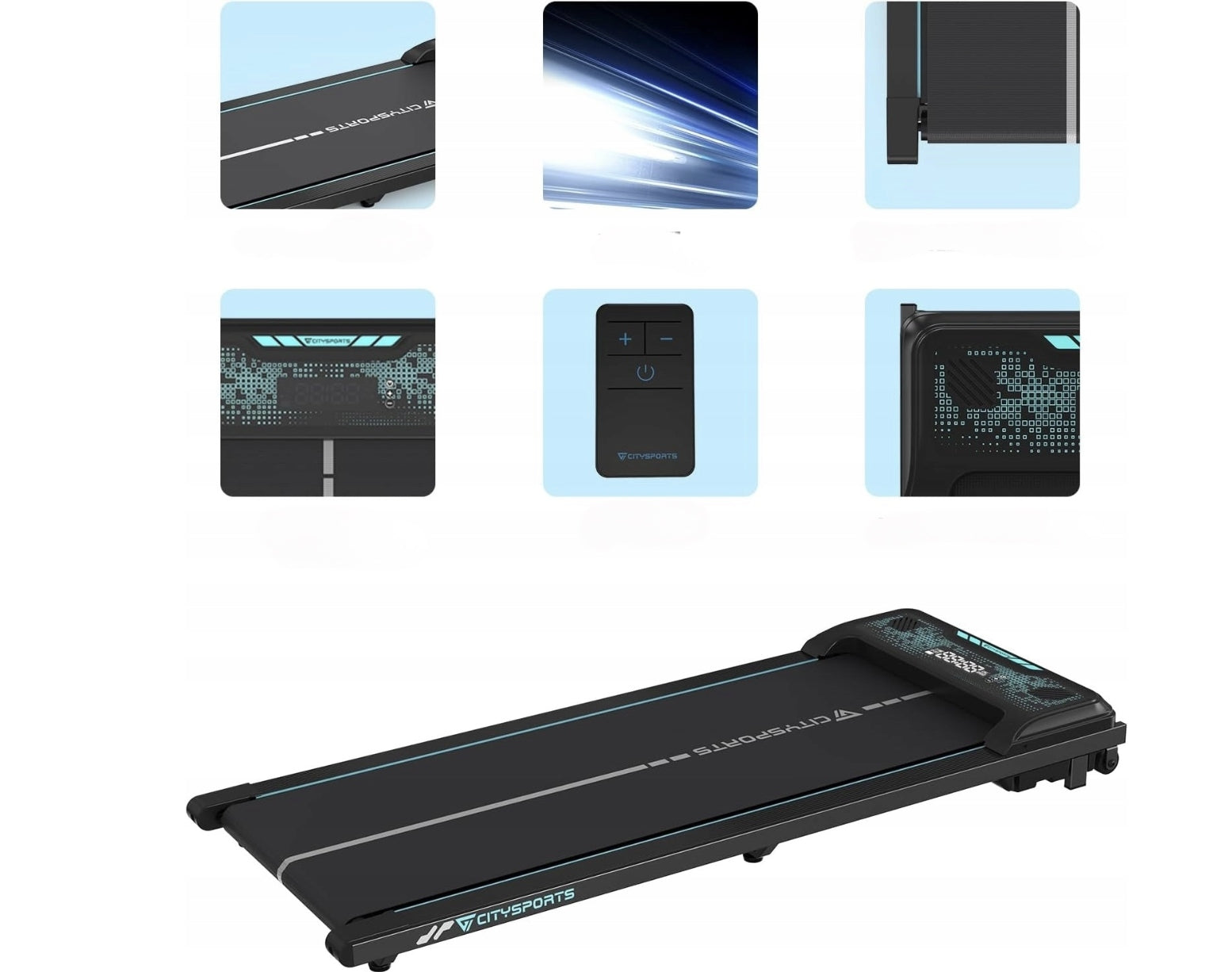 TREADMILL 1-6 km/h Mat 120kg bed/desk CITYSPORTS PILOT +BT speakers EAN (GTIN) 4894128121626