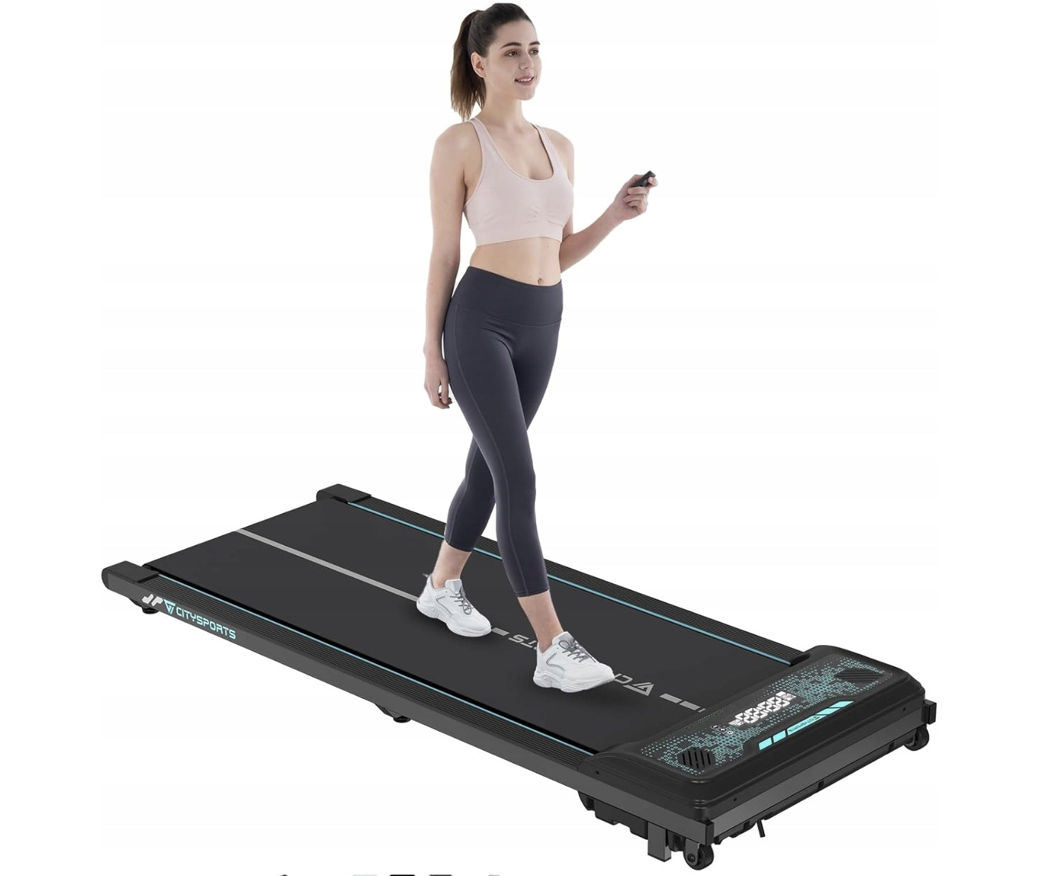 TREADMILL 1-6 km/h Mat 120kg bed/desk CITYSPORTS PILOT +BT speakers