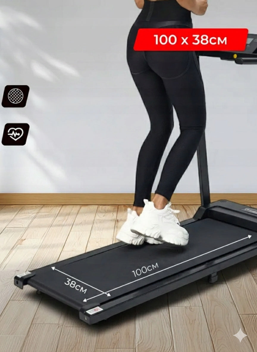 TREADMILL ELECTRIC FOLDING HOME TRAINING RUNNING UP TO 8KM/H SAFE Measurements training duration distance speed burned calories