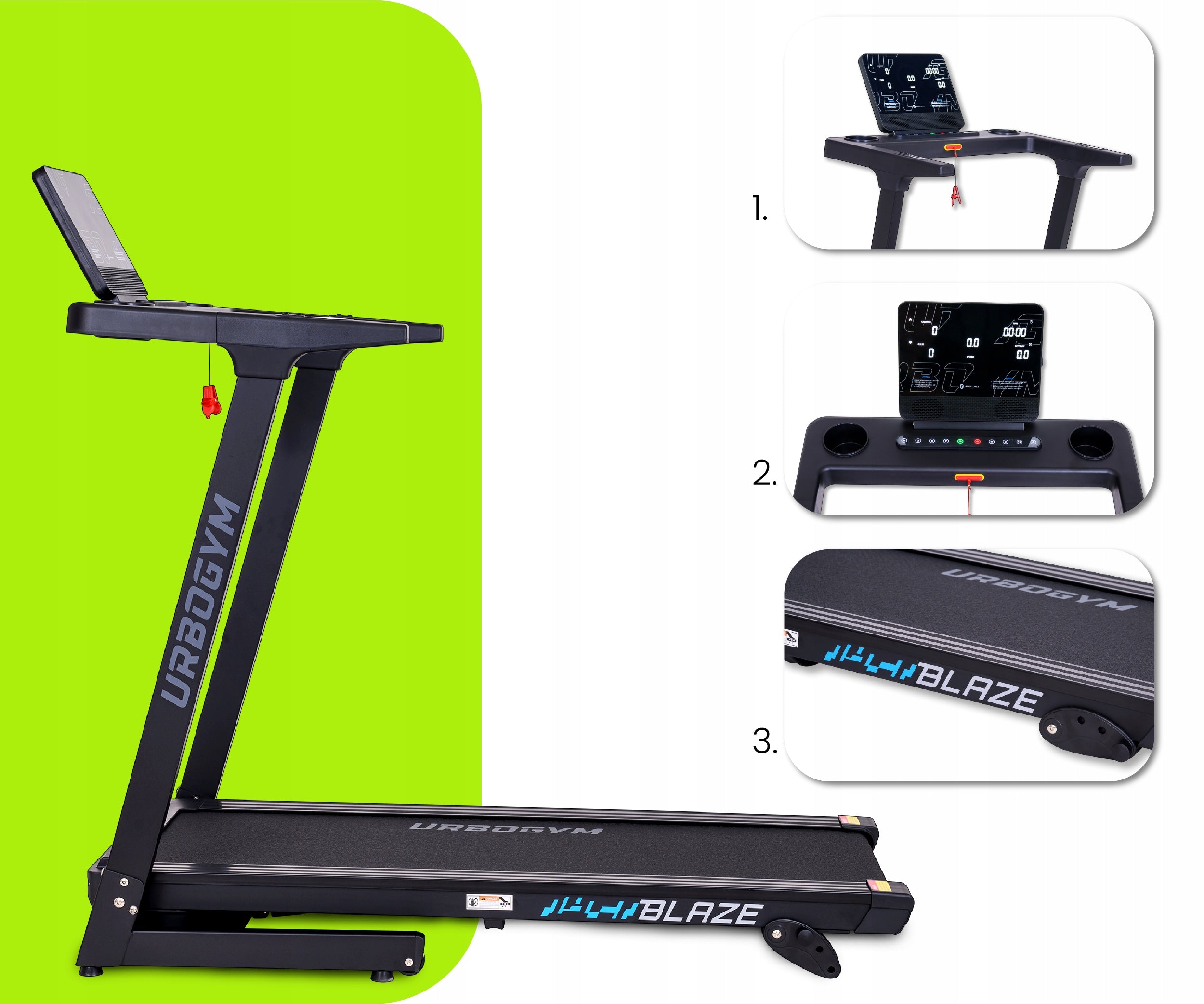 TREADMILL ELECTRIC HOME BLAZE INCLINATION ADJUSTMENT BLUETOOTH CUSHIONING Manufacturer code 5904906085794