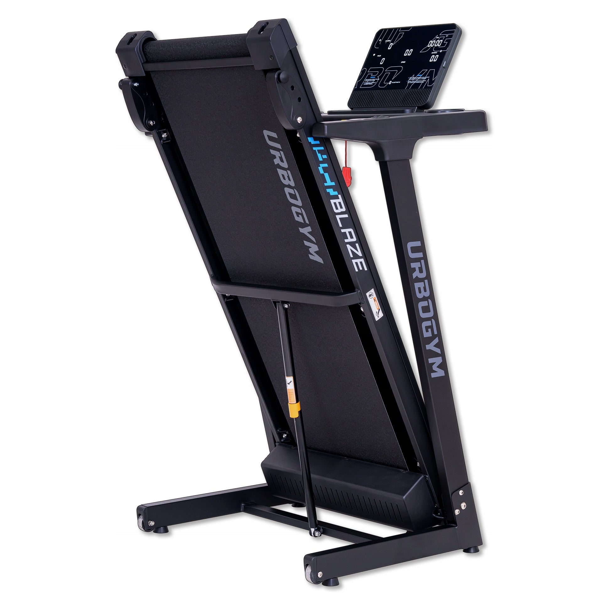 TREADMILL ELECTRIC HOME BLAZE INCLINATION ADJUSTMENT BLUETOOTH CUSHIONING Measurements training duration distance speed pulse burned calories
