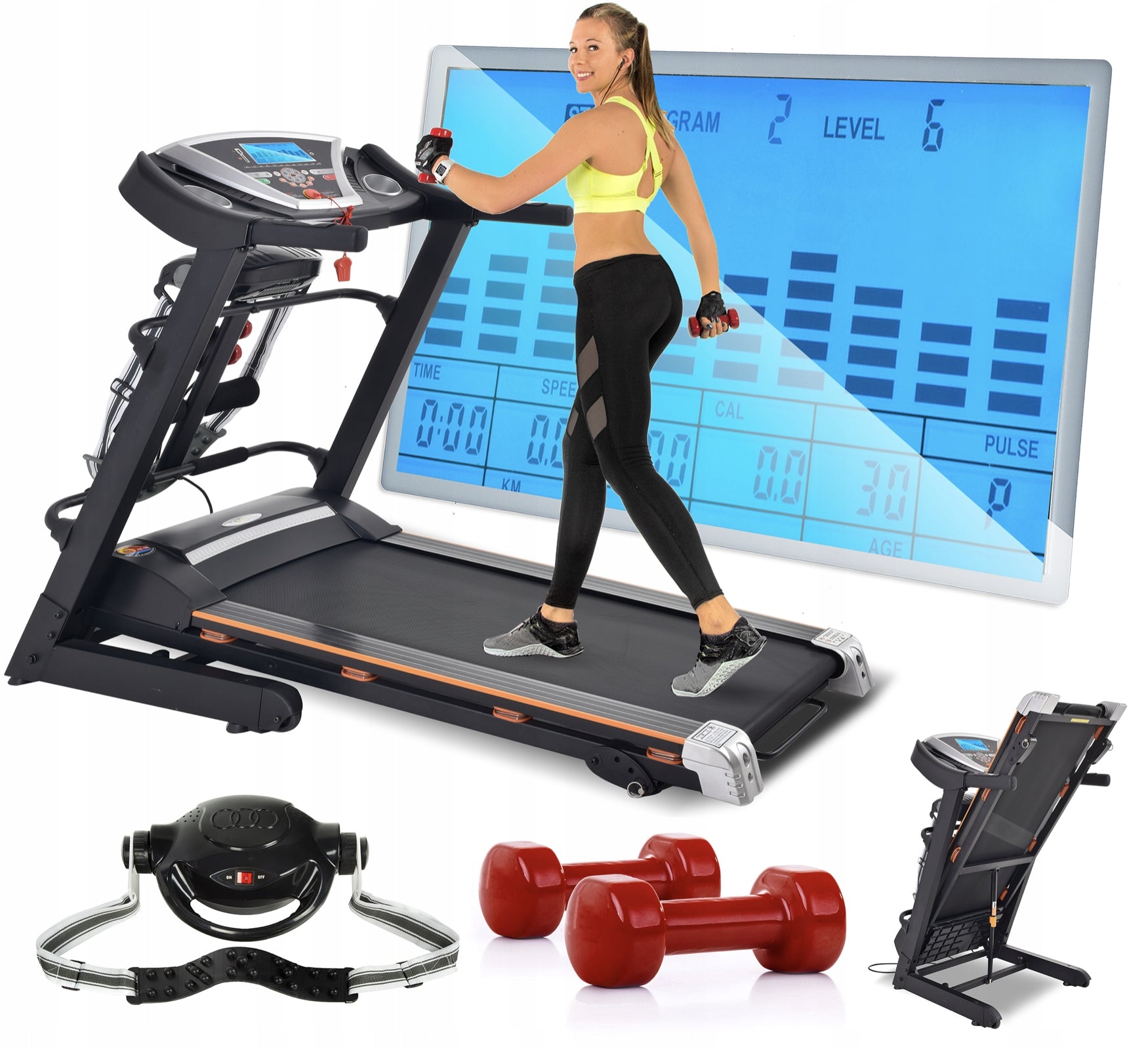 TREADMILL ELECTRIC HOME CORCIANO LAXE FOLDING MASSAGER 150KG 19KMH