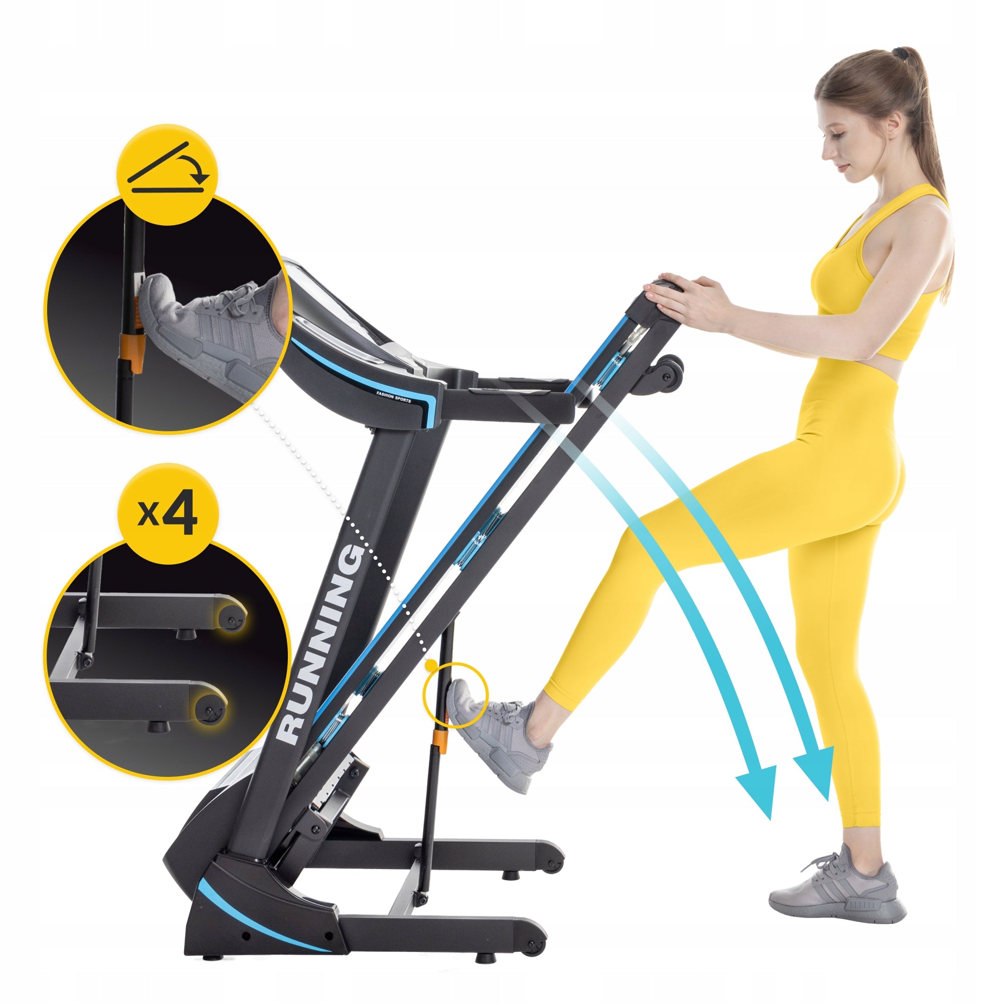 TREADMILL ELECTRIC HOME FOLDING ADJUSTMENT PULSE MEASUREMENT FAT PROGRAMS LCD Manufacturer code Elektryczna bieżnia domowa TM FALCO S TM08