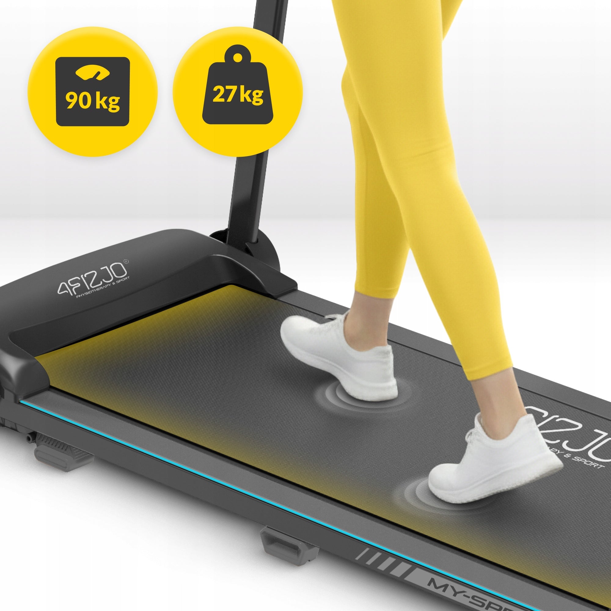 TREADMILL ELECTRIC HOME TRAINING CUSHIONING TILT ADJUSTMENT Measurements training duration distance speed pulse burned calories