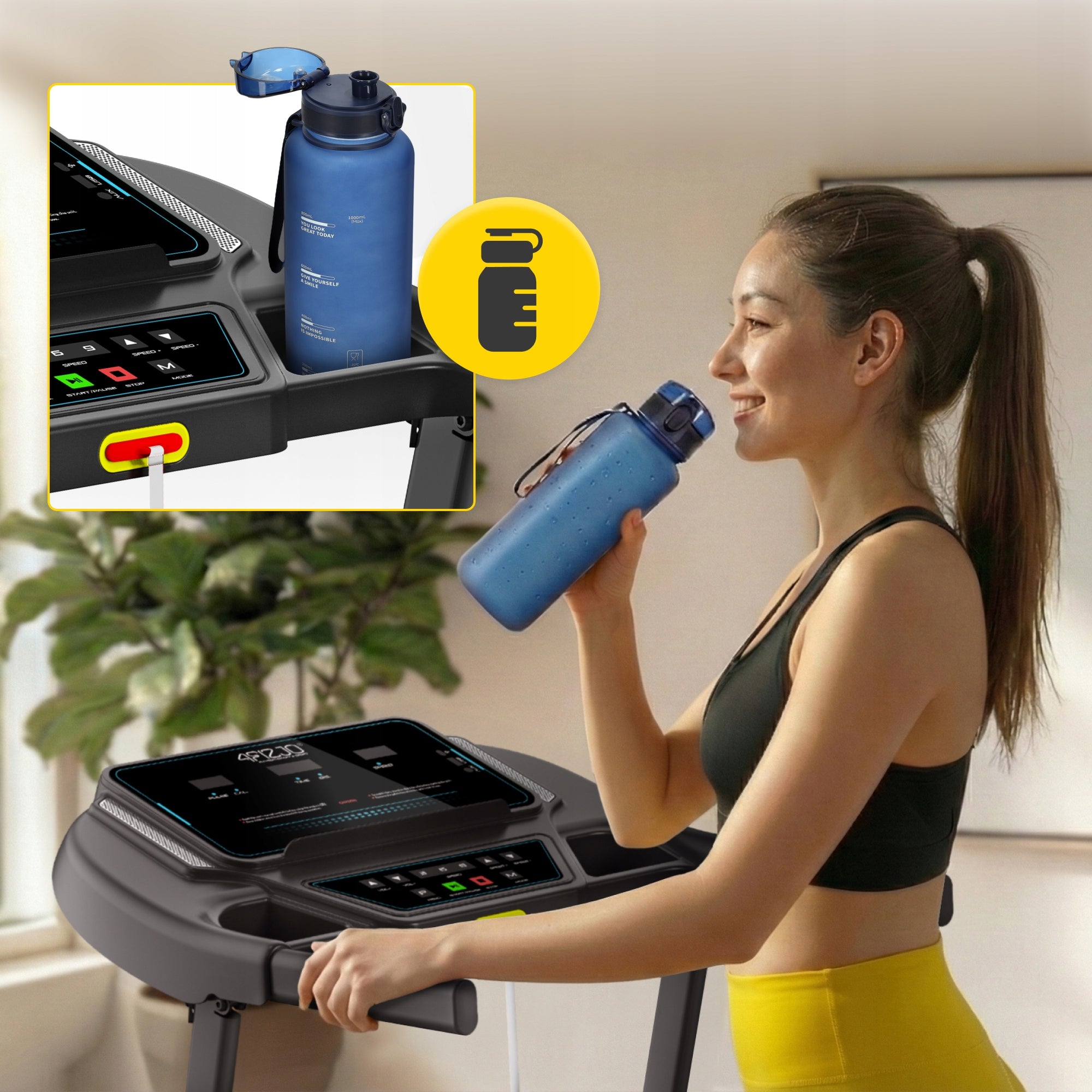 TREADMILL ELECTRIC HOME TRAINING SLOPE APPLICATION CUSHIONING RUN Model MY-RUN