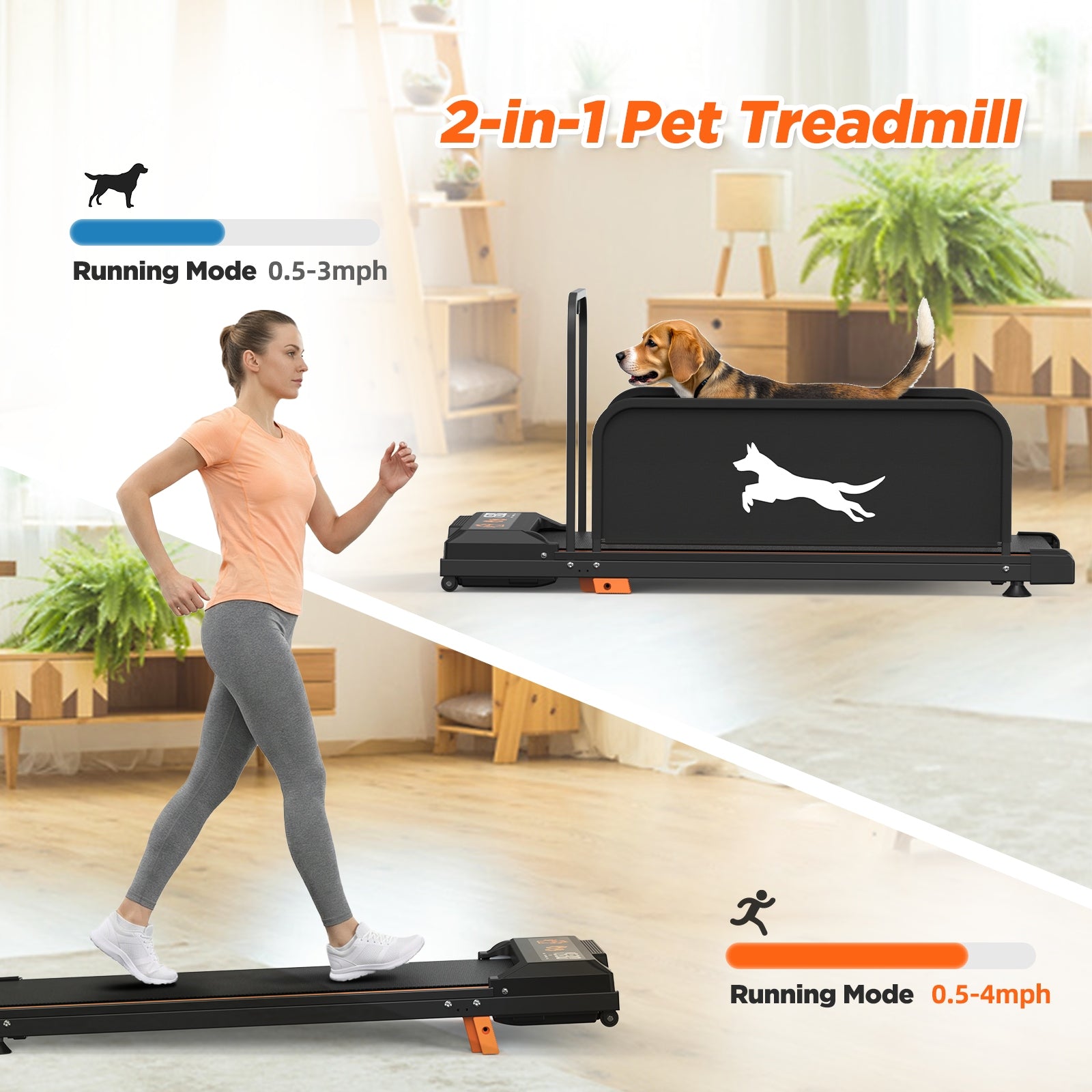 TREADMILL FOR SMALL DOG QUIET 2IN1 TRAINER LCD 110KG Kind electric