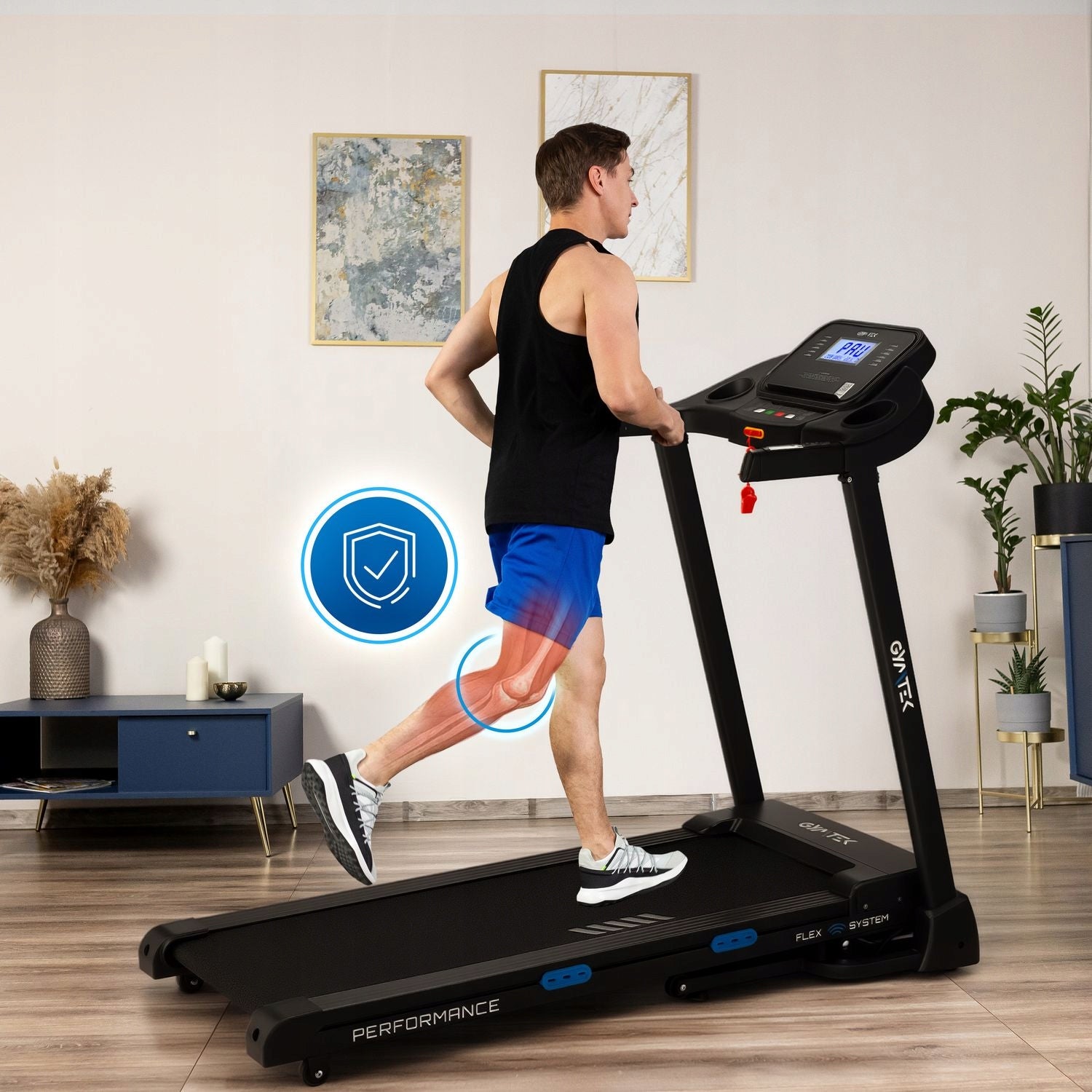 TREADMILL HOME ELECTRIC ANGLE OF INCLINATION APPLICATION BT CUSHIONING GYMTEK Brand Gymtek