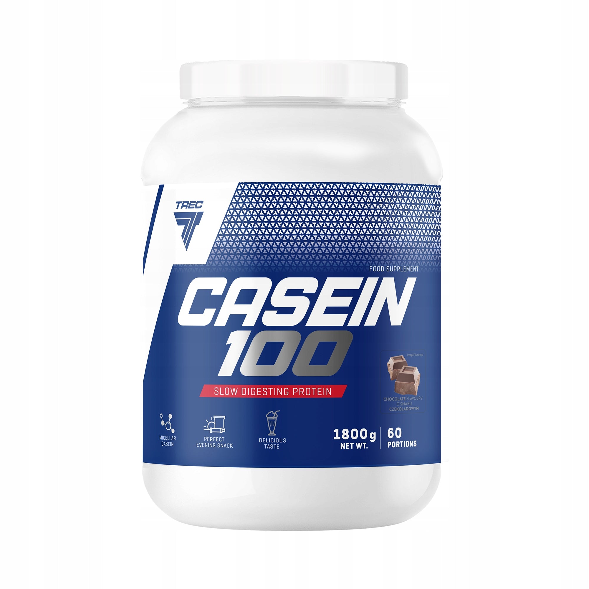 TREC CASEIN 100 1800 g CASEIN Protein Chocolate