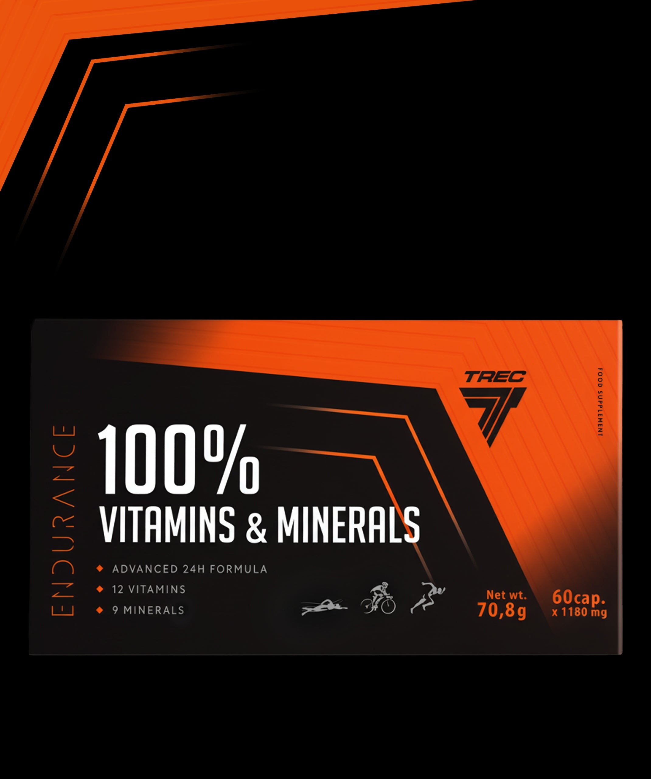 TREC ENDURANCE 100% VITAMINS & MINERALS 60 kaps|including VITAMIN C MAGNESIUM ZINC Packaging status original