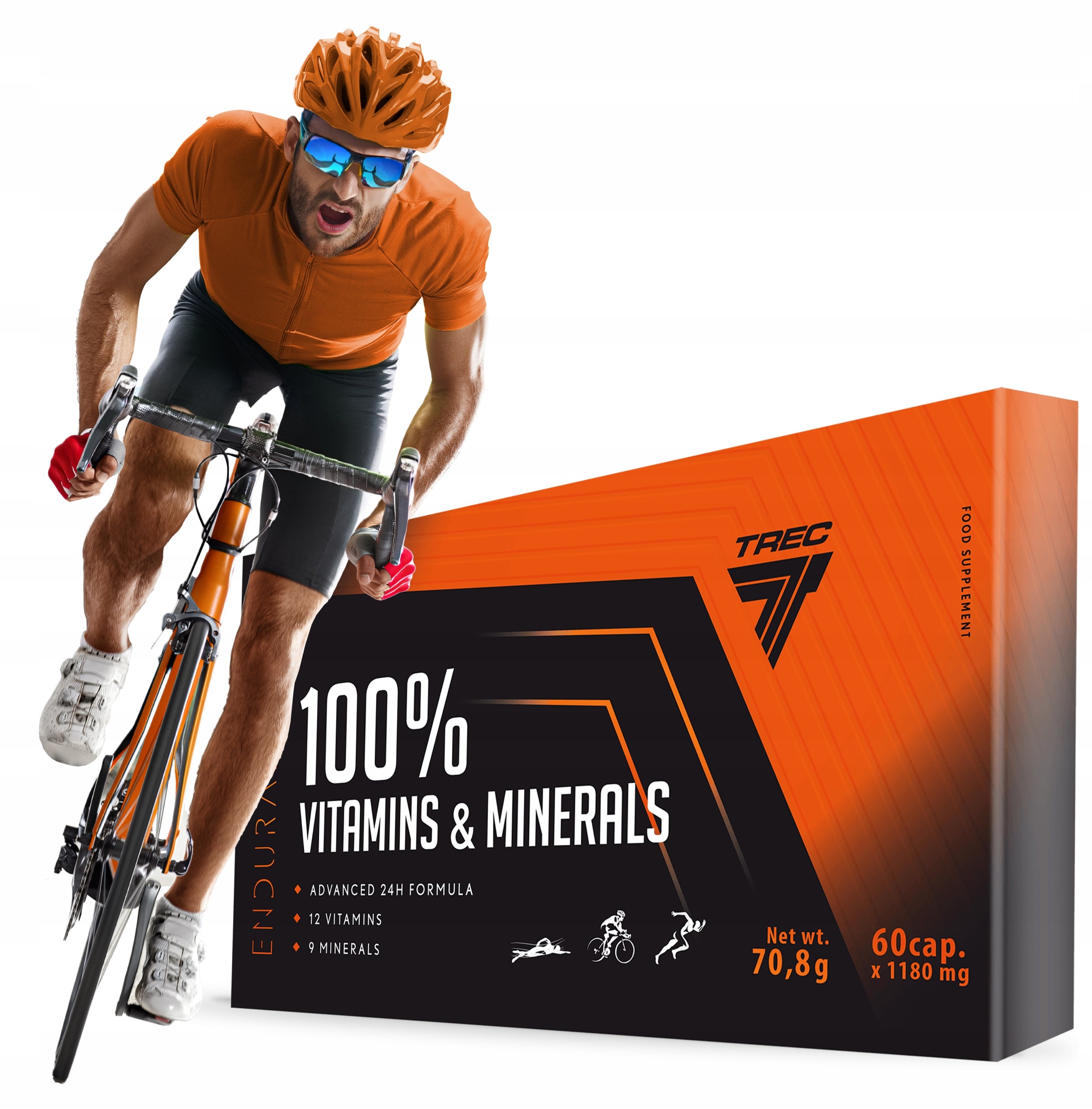 TREC ENDURANCE 100% VITAMINS & MINERALS 60 kaps|including VITAMIN C MAGNESIUM ZINC