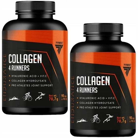 TREC ENDURANCE COLLAGEN 4 RUNNERS 2 x 90 Capsules - Collagen Supplement for Runners