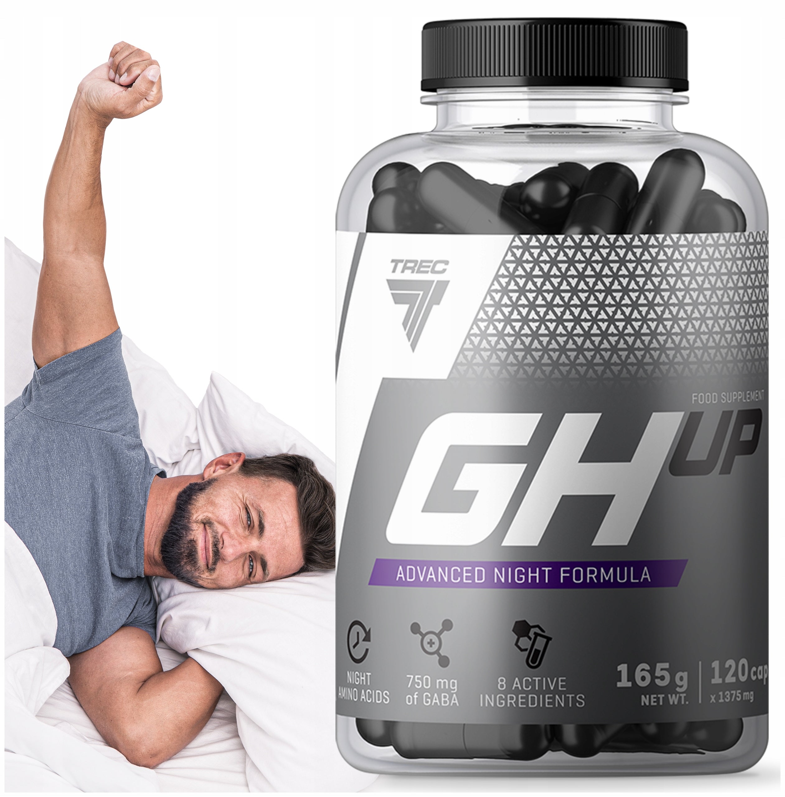 TREC GH UP 120 kaps MASS MUSCLE STRENGTH TESTOSTERONE BOOSTER GH