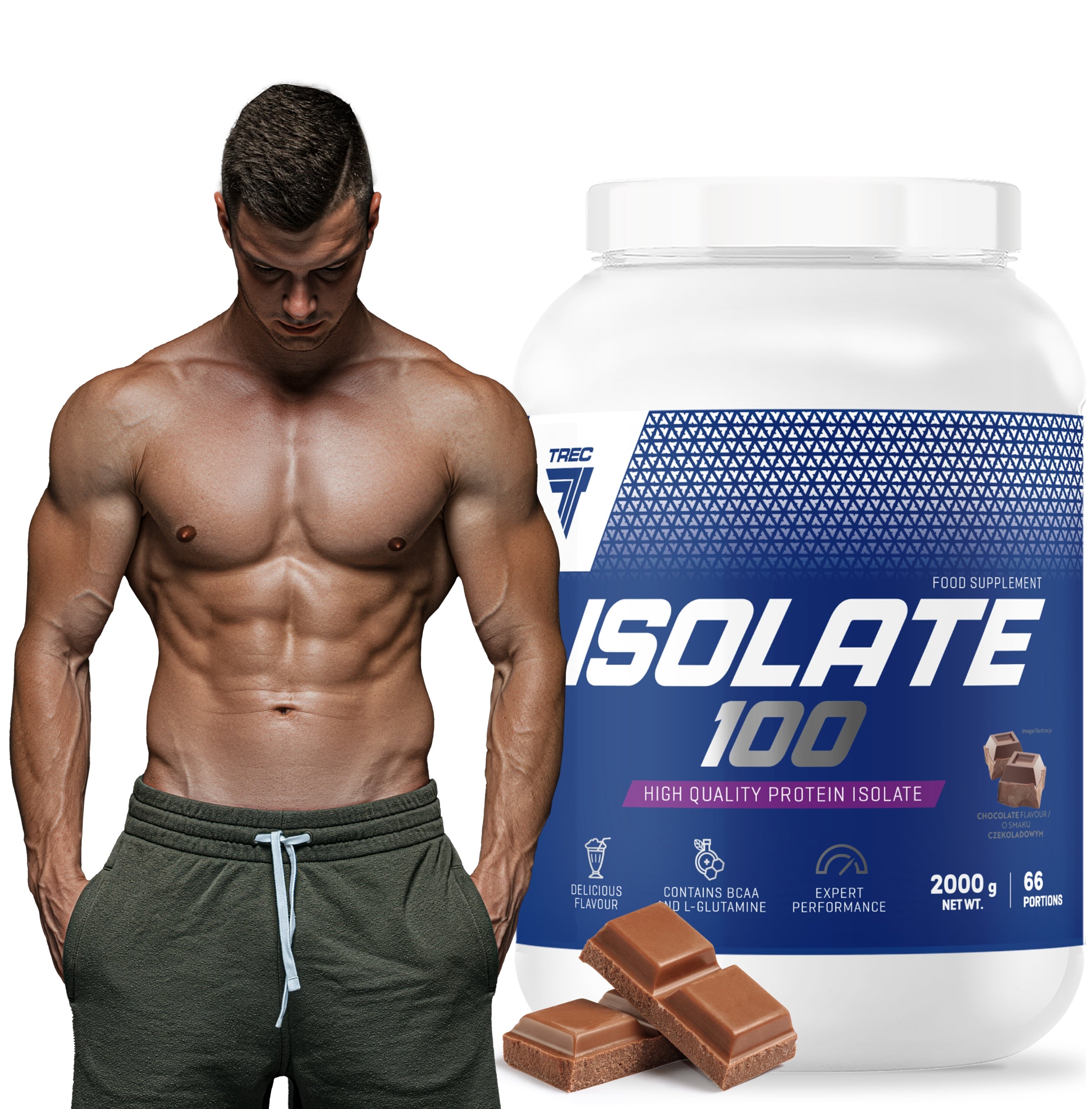 TREC ISOLATE 100 2000g WPI PROTEIN ISOLATE WHEY PROTEIN MASS Chocolate
