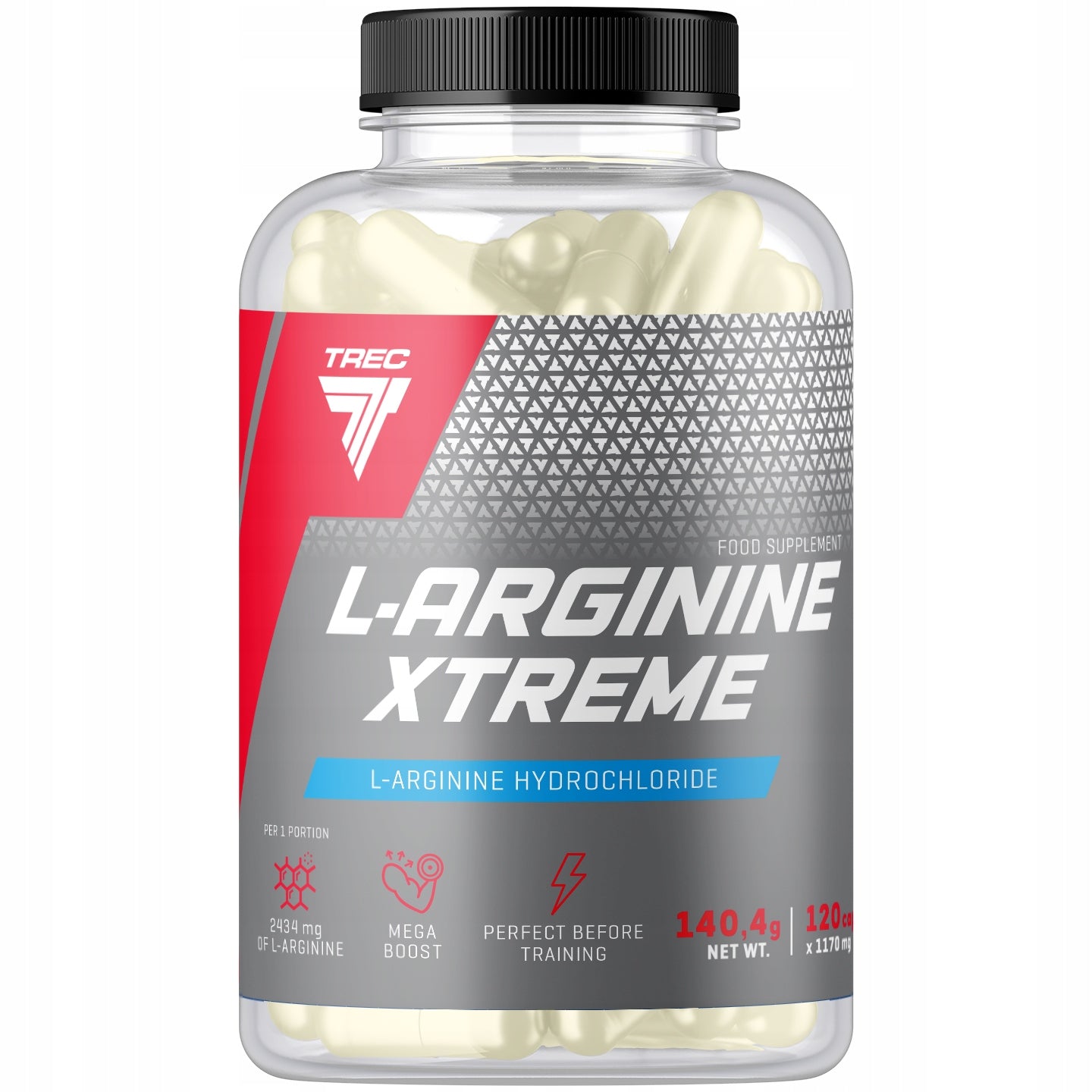 TREC L-ARGININE XTREME 120 CAPSULES MEGA BOOSTER PUMP Strength & Muscle