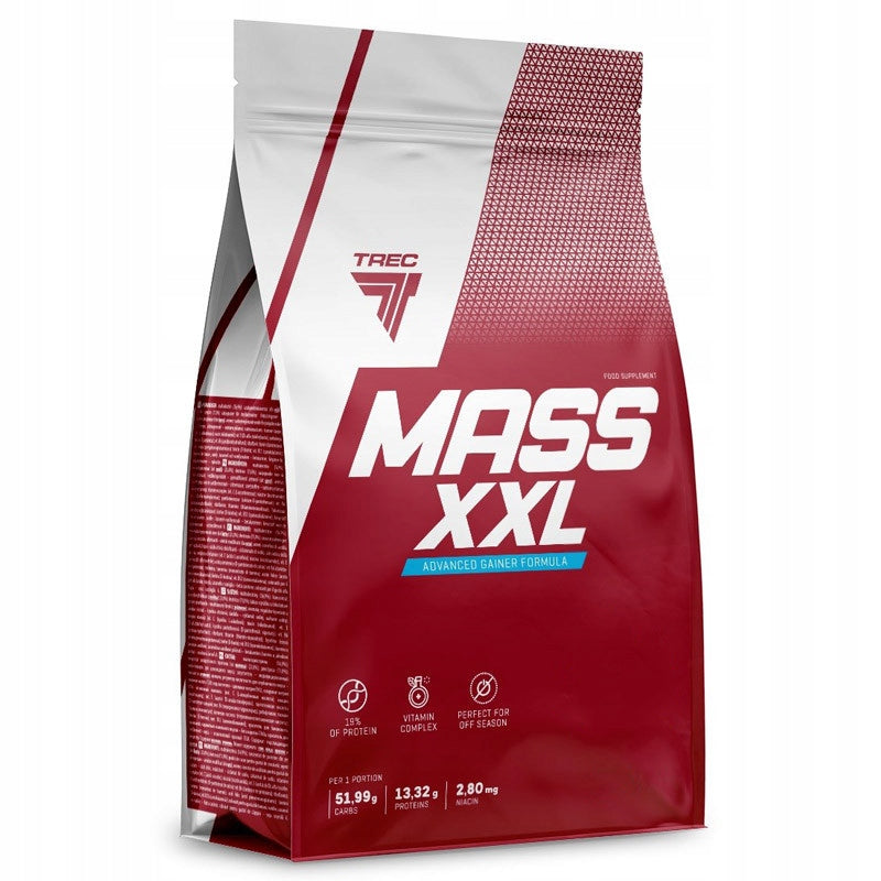 TREC Mass XXL 3000g RAPID GAIN IN MUSCLE MASS PROTEIN CARBOHYDRATES