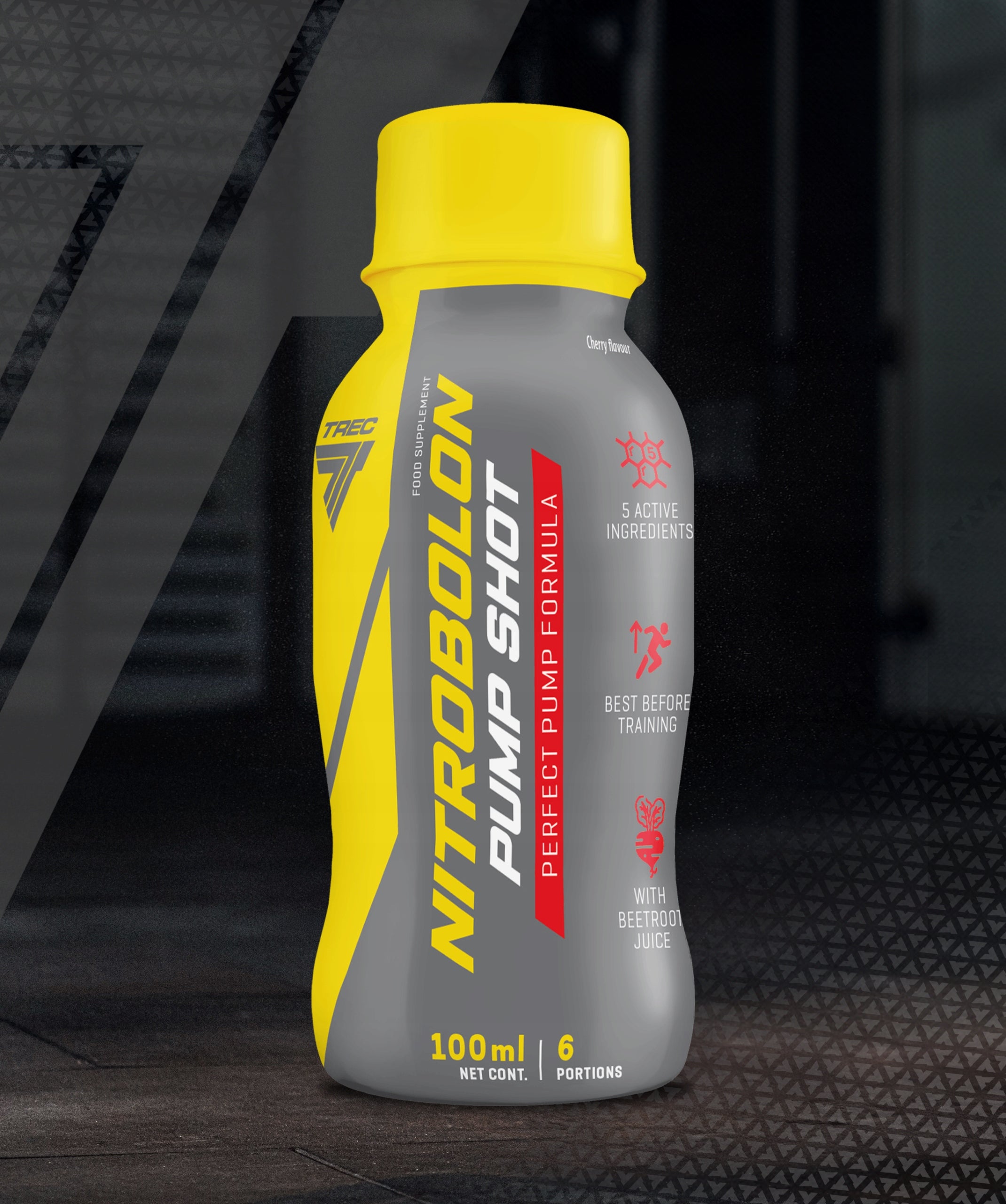 TREC NITROBOLON PUMP SHOT 3x 100 ml PUMP POWER PRE-WORKOUT PRE-WORKOUT Packaging status original