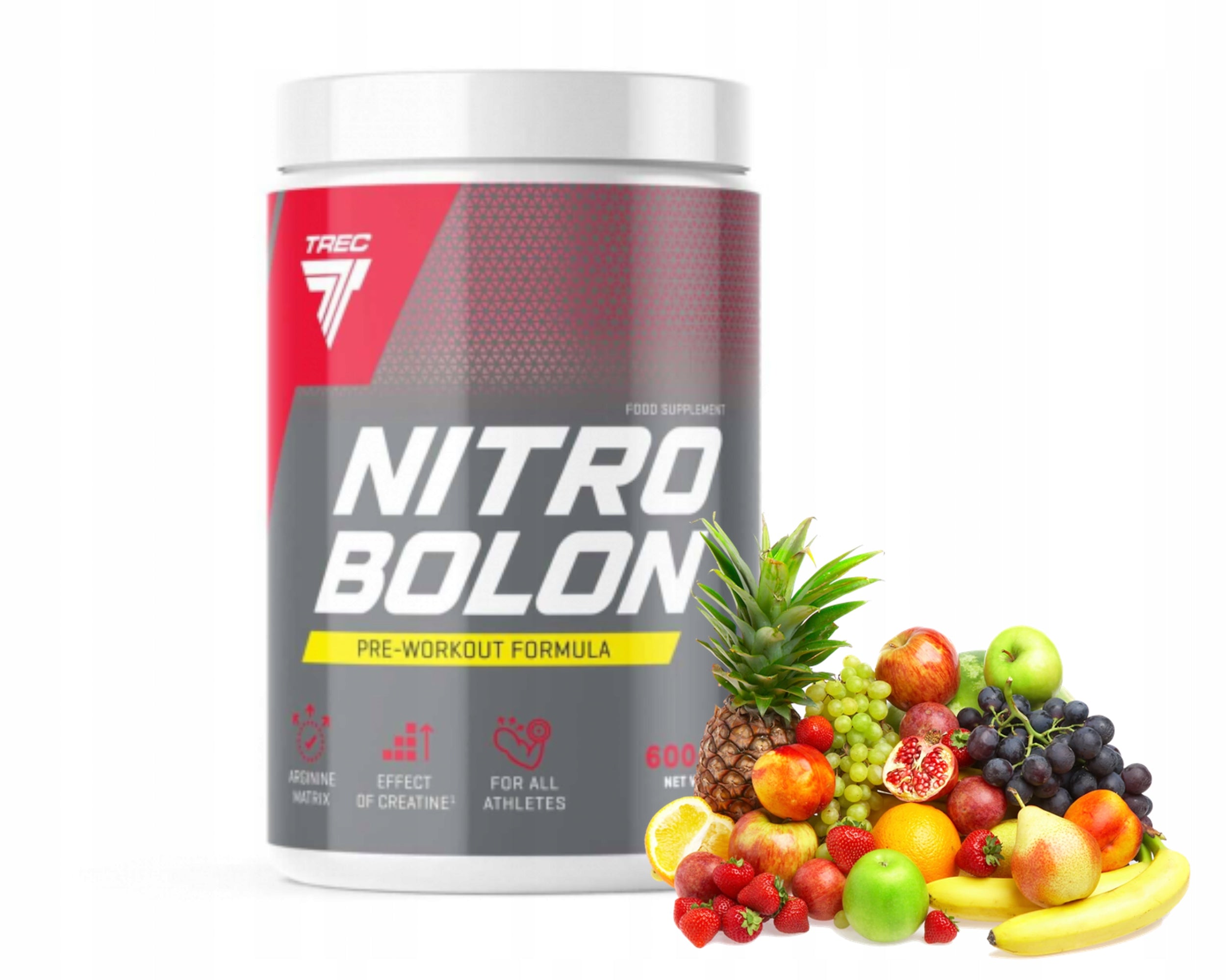 TREC NITROBOLONE 600G CITRULLINE AAKG CREATINE PUMP PRE-WORKOUT FRUIT