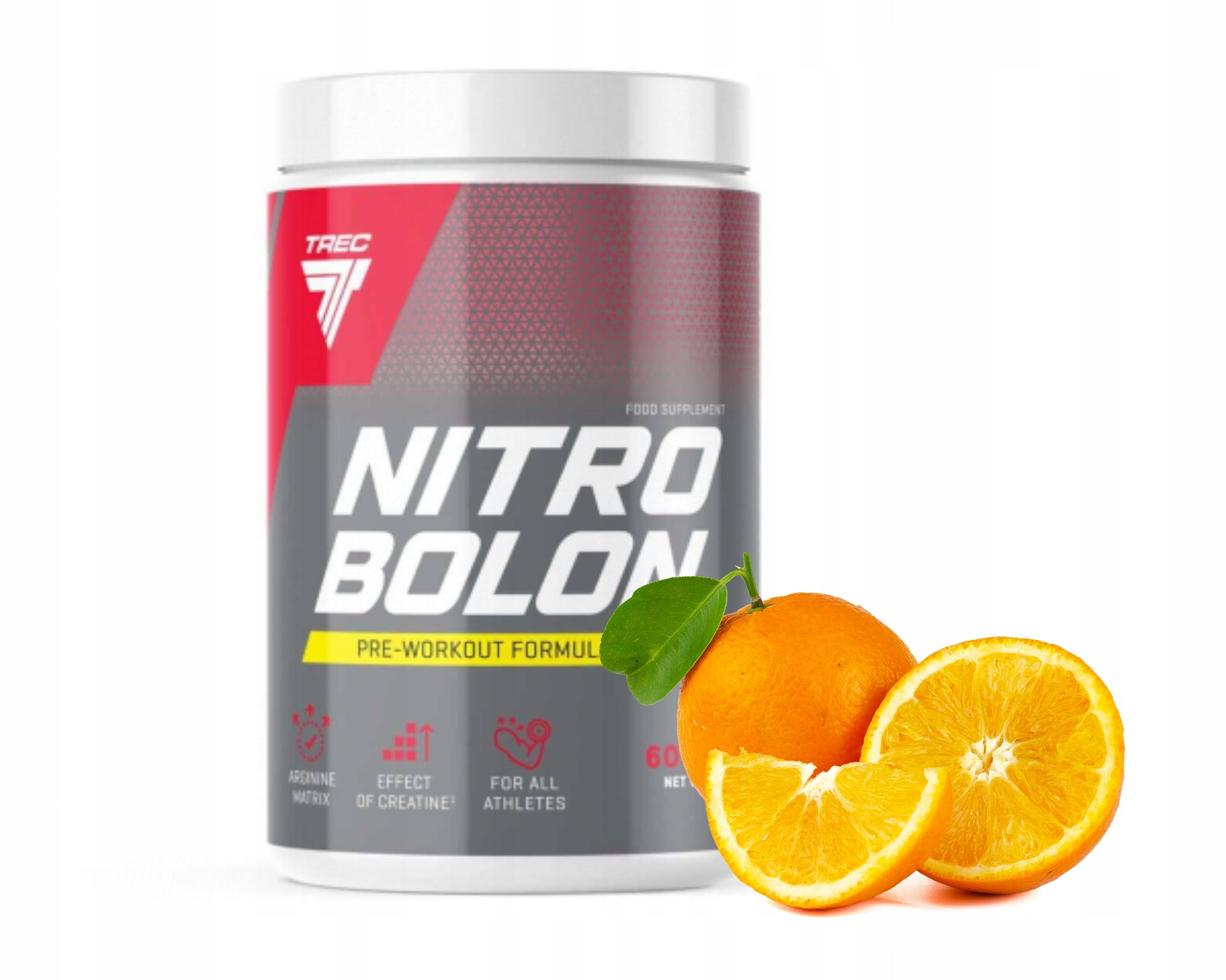 TREC NITROBOLONE 600G CITRULLINE AAKG CREATINE PUMP PRE-WORKOUT ORANGE