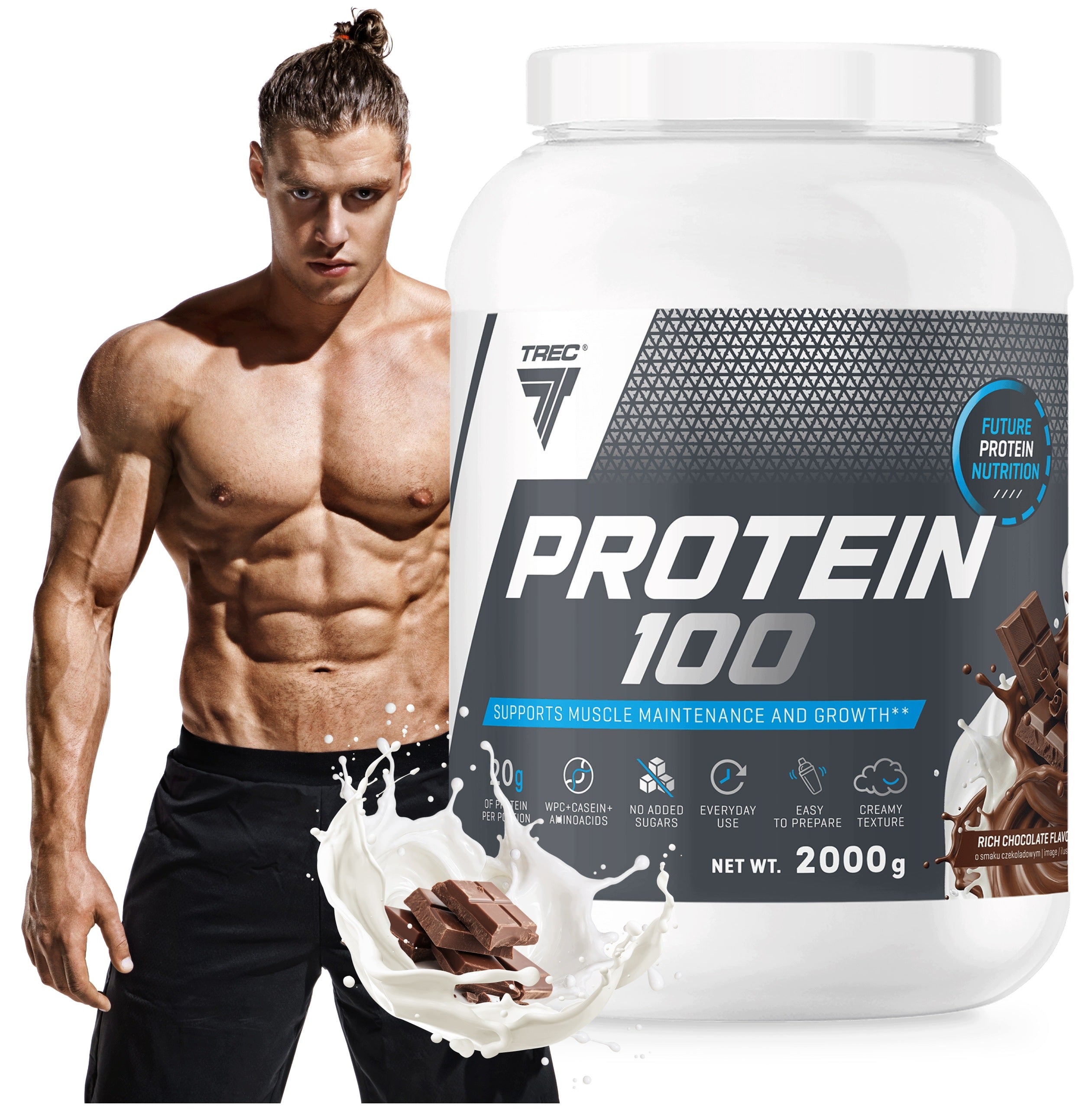 TREC PROTEIN 100 Protein Conditioner WPC Whey Protein Concentrate|2000 g