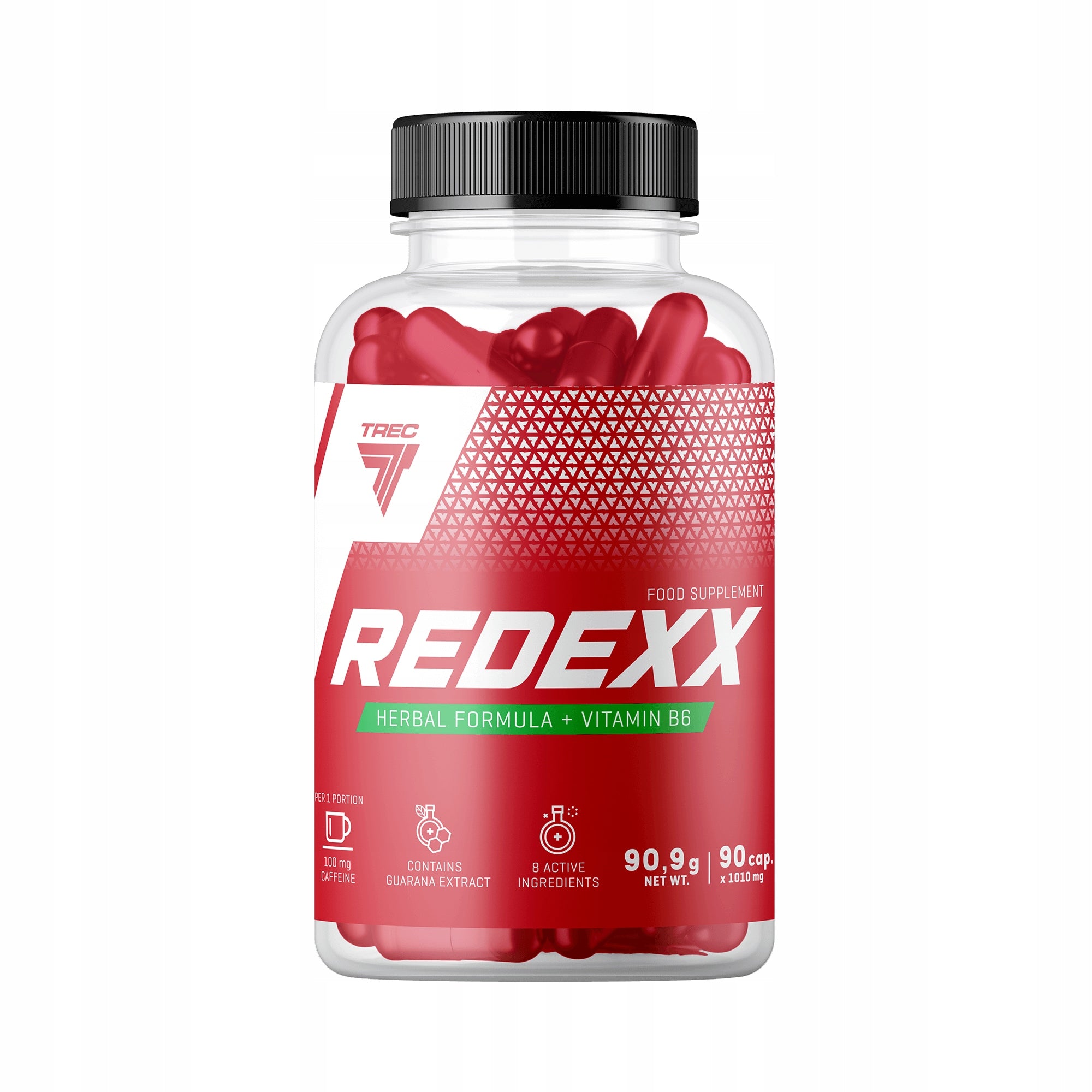 TREC REDEXX 90 capsules contains Caffeine Vitamin B6 Chromium Pantothenic Acid EAN (GTIN) 5902114013554