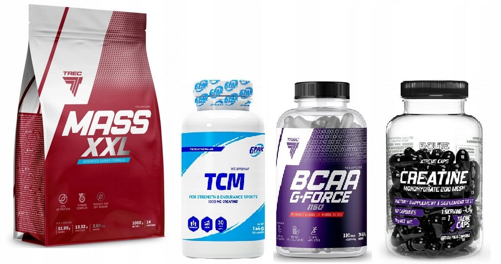 TREC SET OF CONDITIONERS Fast Muscle Mass XXL GAINER MASS CREATINE TCM