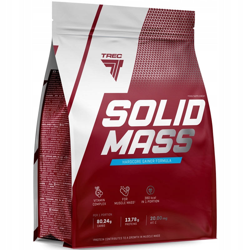 TREC Solid Mass 5800g Strawberry CARBOHYDRATE PROTEIN GAINER MUSCLE MASS
