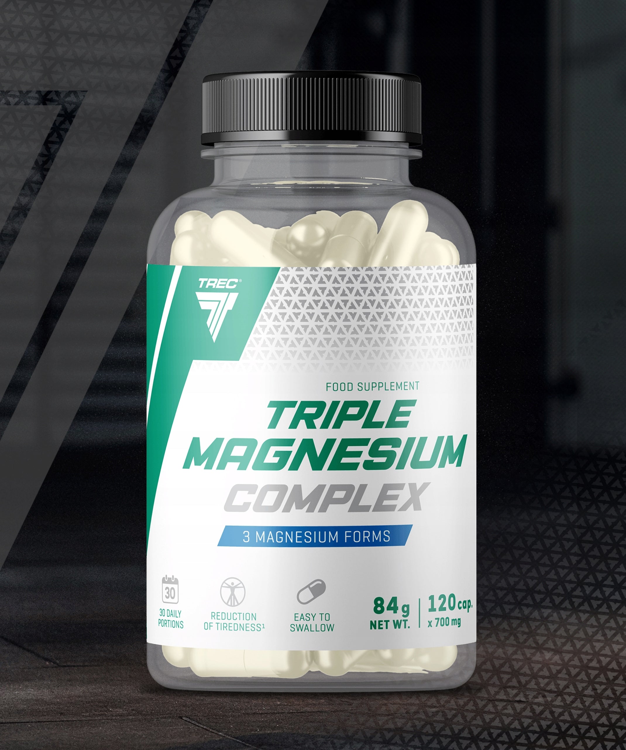 TREC TRIPLE MAGNESIUM COMPLEX 3 FORMS OF MAGNESIUM CITRATE LACTATE CARBONATE|120 Packaging status original