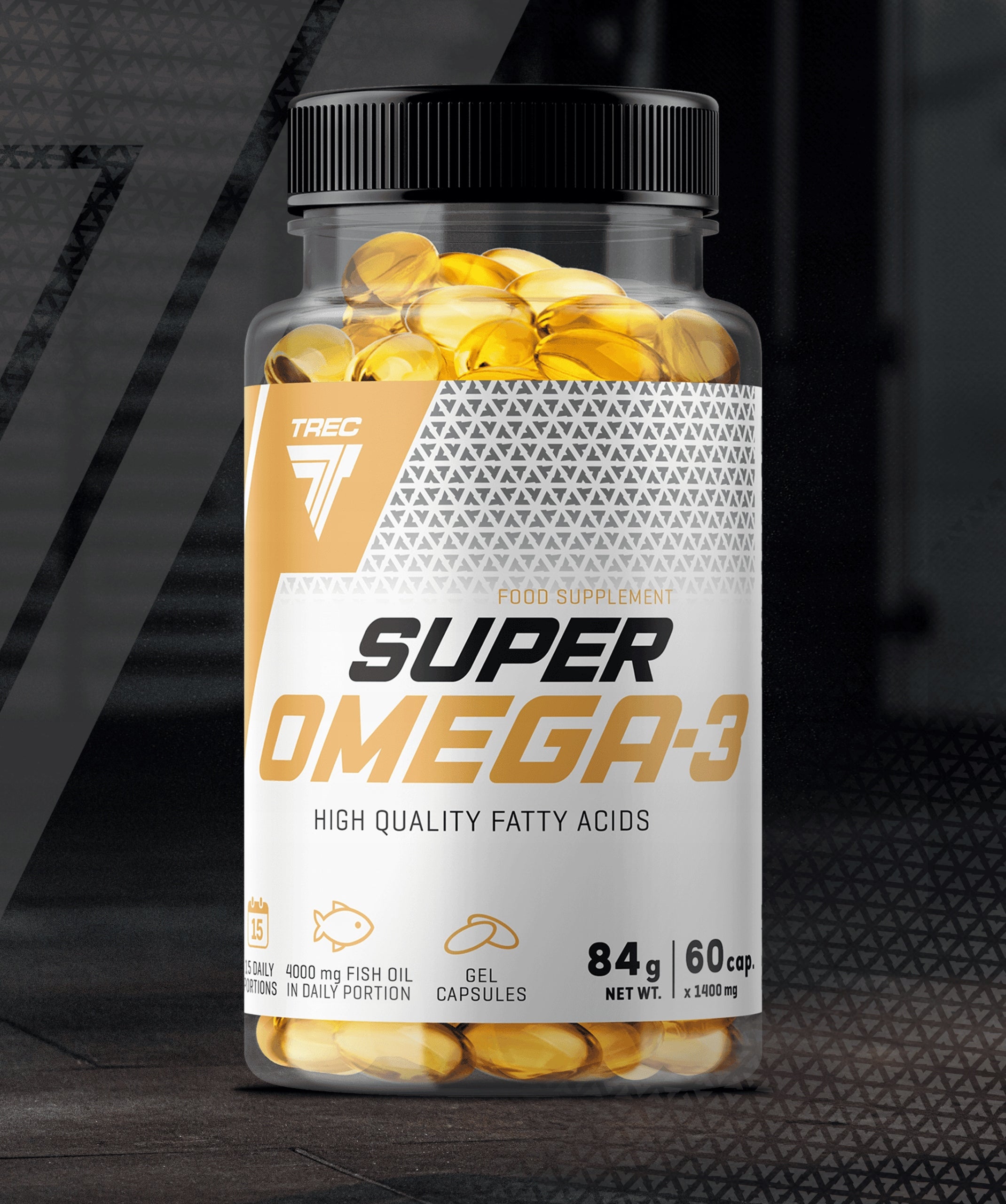 TREC VITALITY SUPER OMEGA 3 FATTY ACIDS EPA DHA VITAMIN.E |60 kaps. Expiration date at least 3 months from the date of purchase