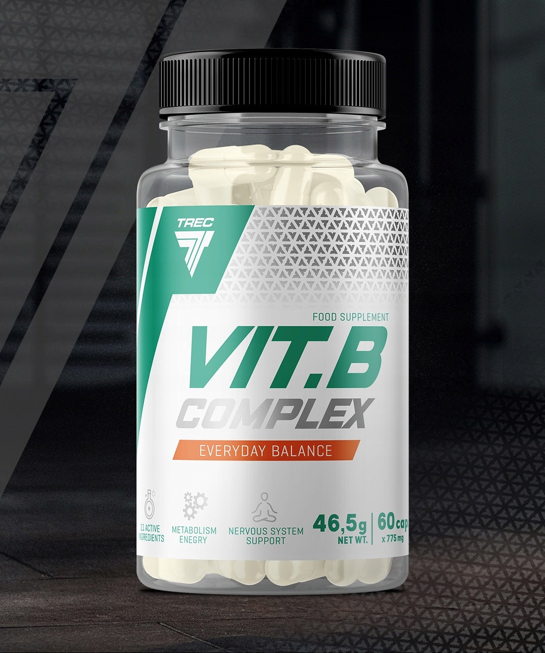 TREC VITAMIN B COMPLEX VITAMIN B BIOTIN ENERGY STRENGTH VITALITY|60 kaps. Expiration date at least six months from the date of purchase