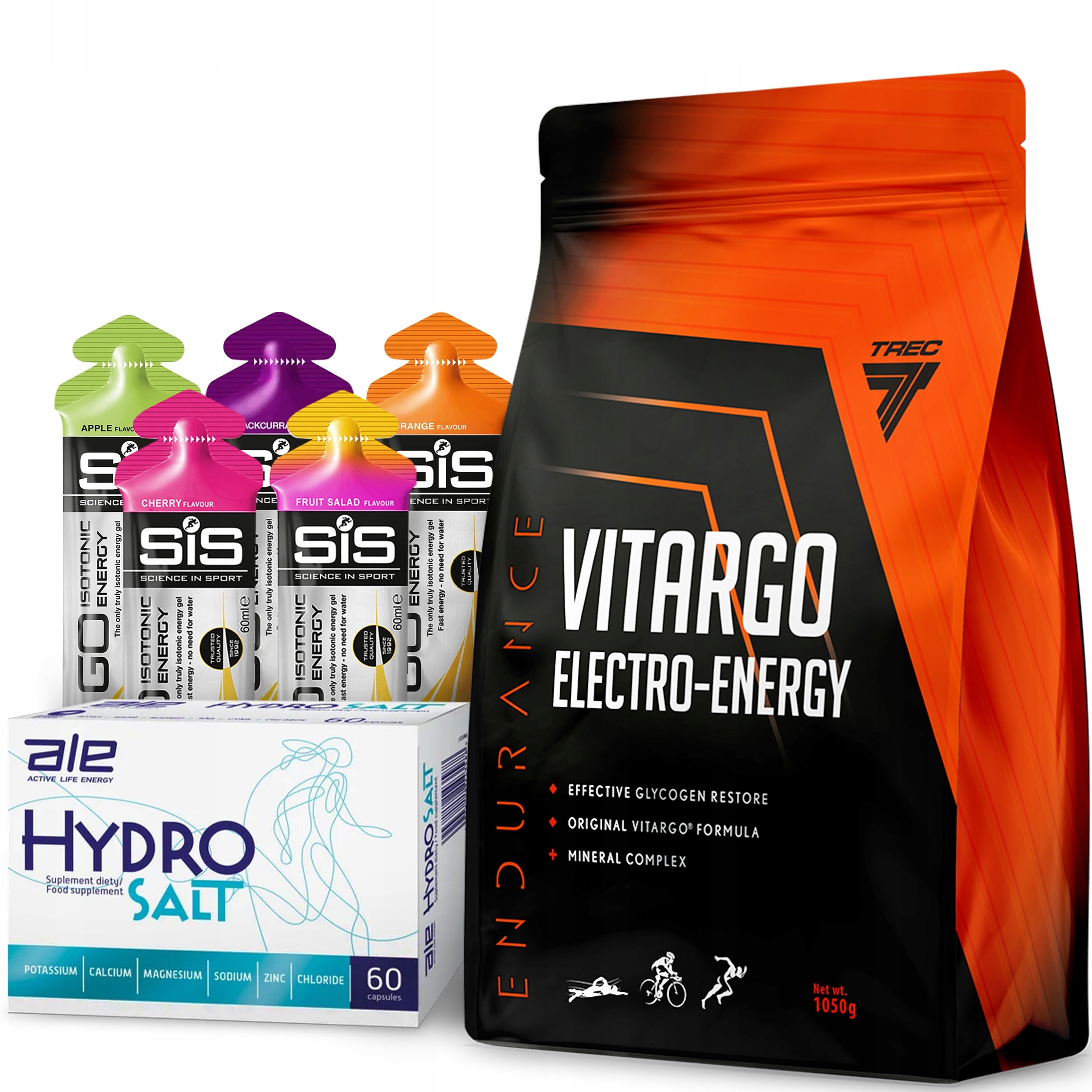 TREC VITARGO 1050g + SIS GEL ENERGY GEL + ALE HYDROSALT | RUNNER