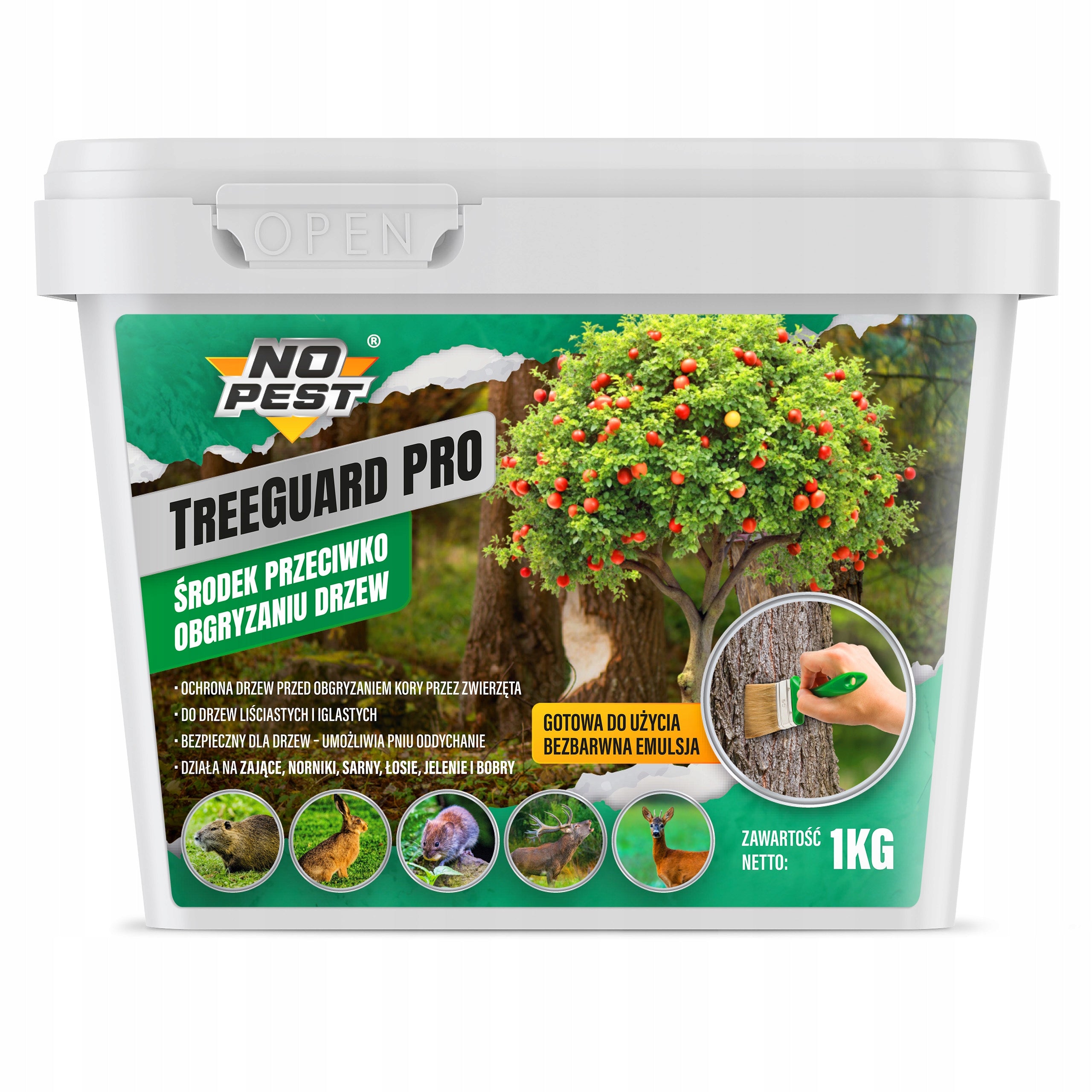 TREE PROTECTION ANTI-BITING AGENT DEER DETERRENT Manufacturer code ODSTRASZACZ JELENI ZAJĄCÓW BOBRÓW DO DRZEWEK