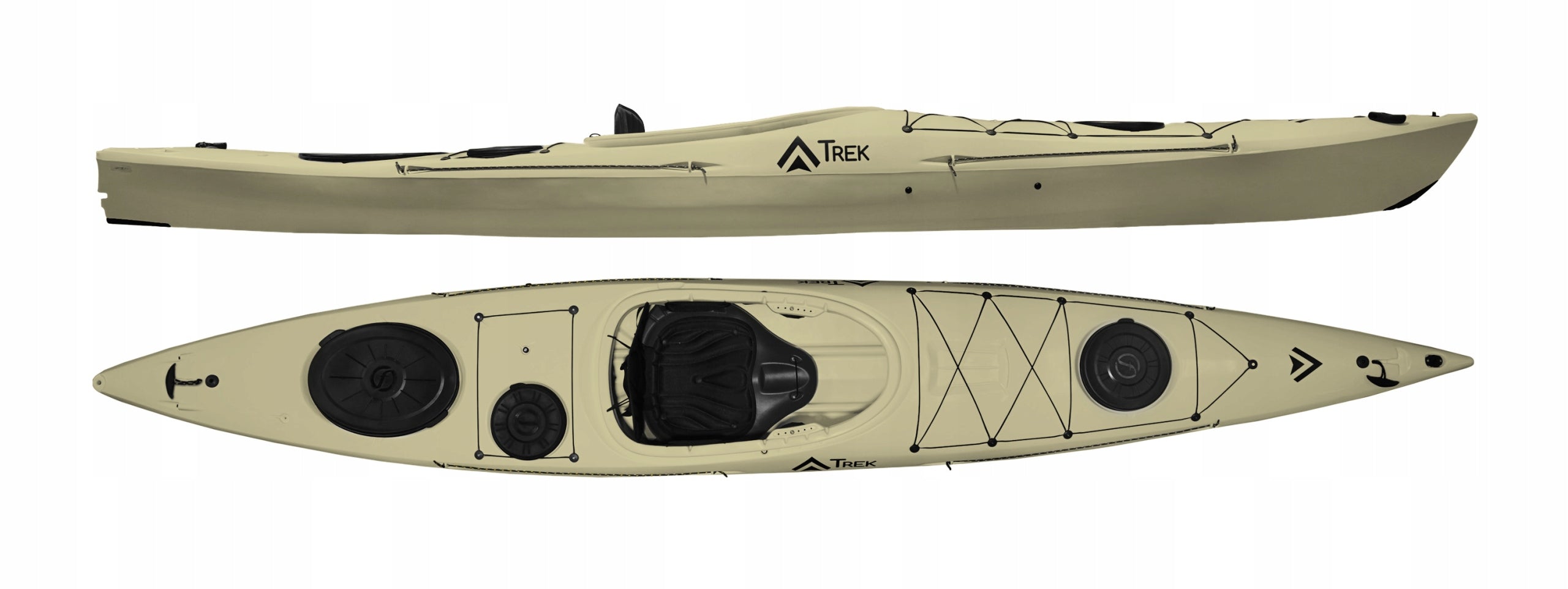 TREK Aquarius beige polyethylene kayak for lake and river recreation Manufacturer code KAJ000699