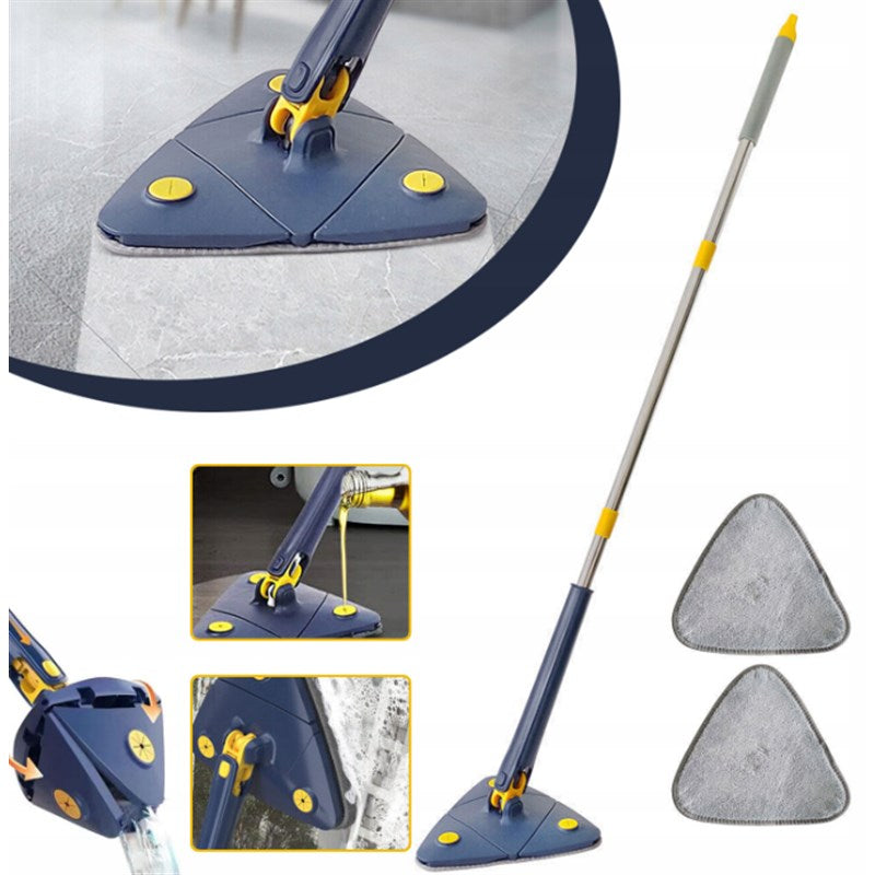 TRIANGULAR MOP WITH FLAT ROTARY SQUEEZER 360 DEGREE 3 CARTRIDGES EAN (GTIN) 5904734424802